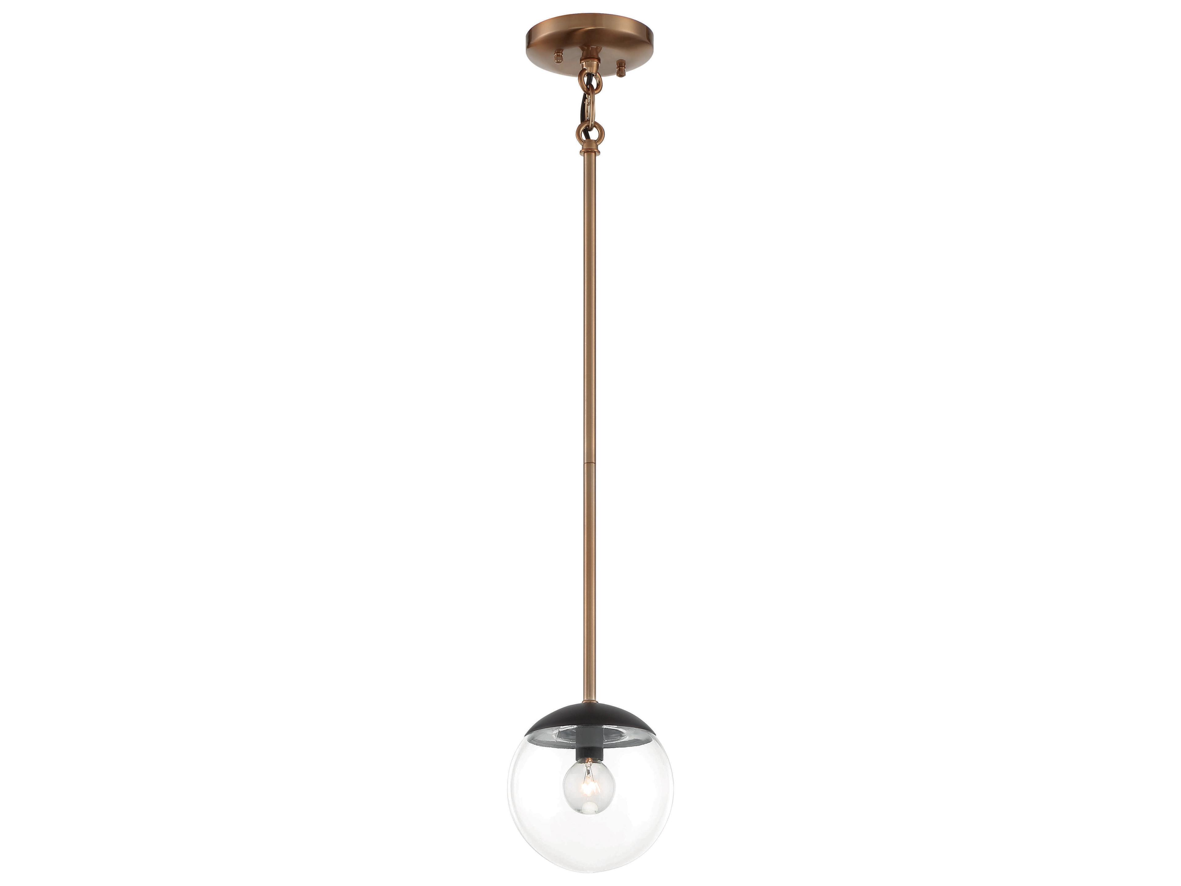 Outer Limits Mini Pendant Light in Bronze and Brass