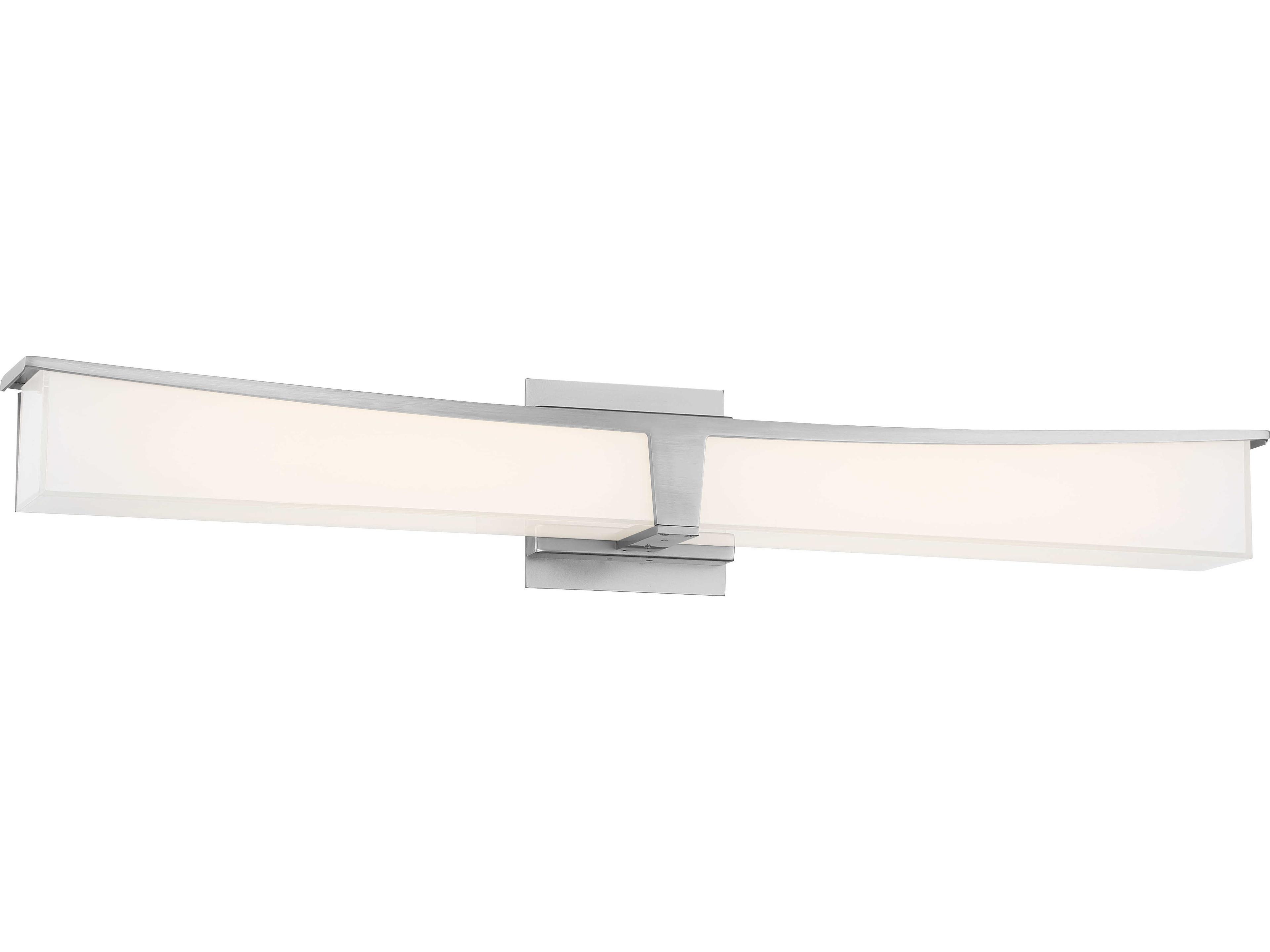 George Kovacs Plane 1-Light Brushed Nickel Glass LED Vanity Light