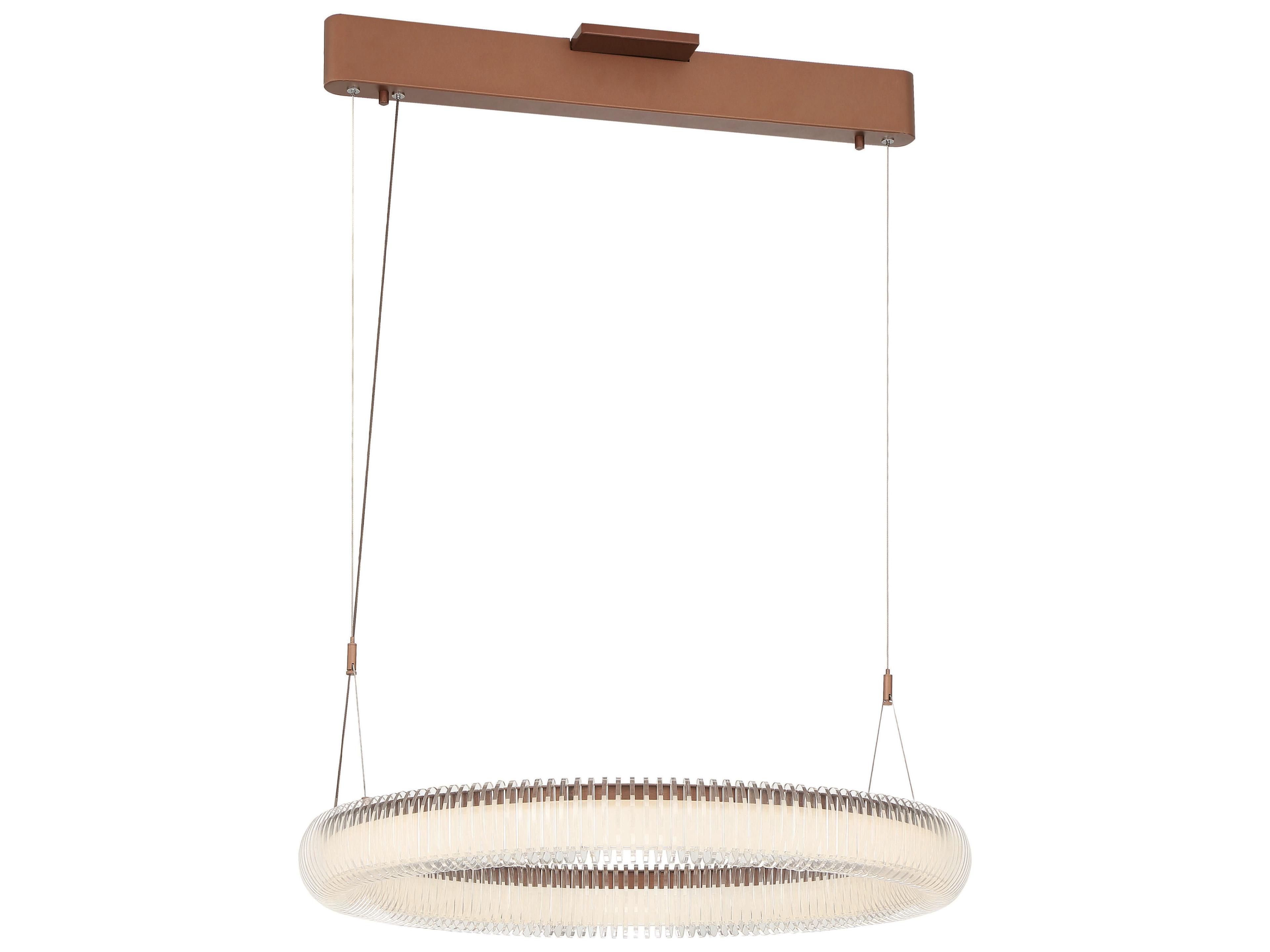 Roulette 1-Light Satin Bronze LED Round Pendant