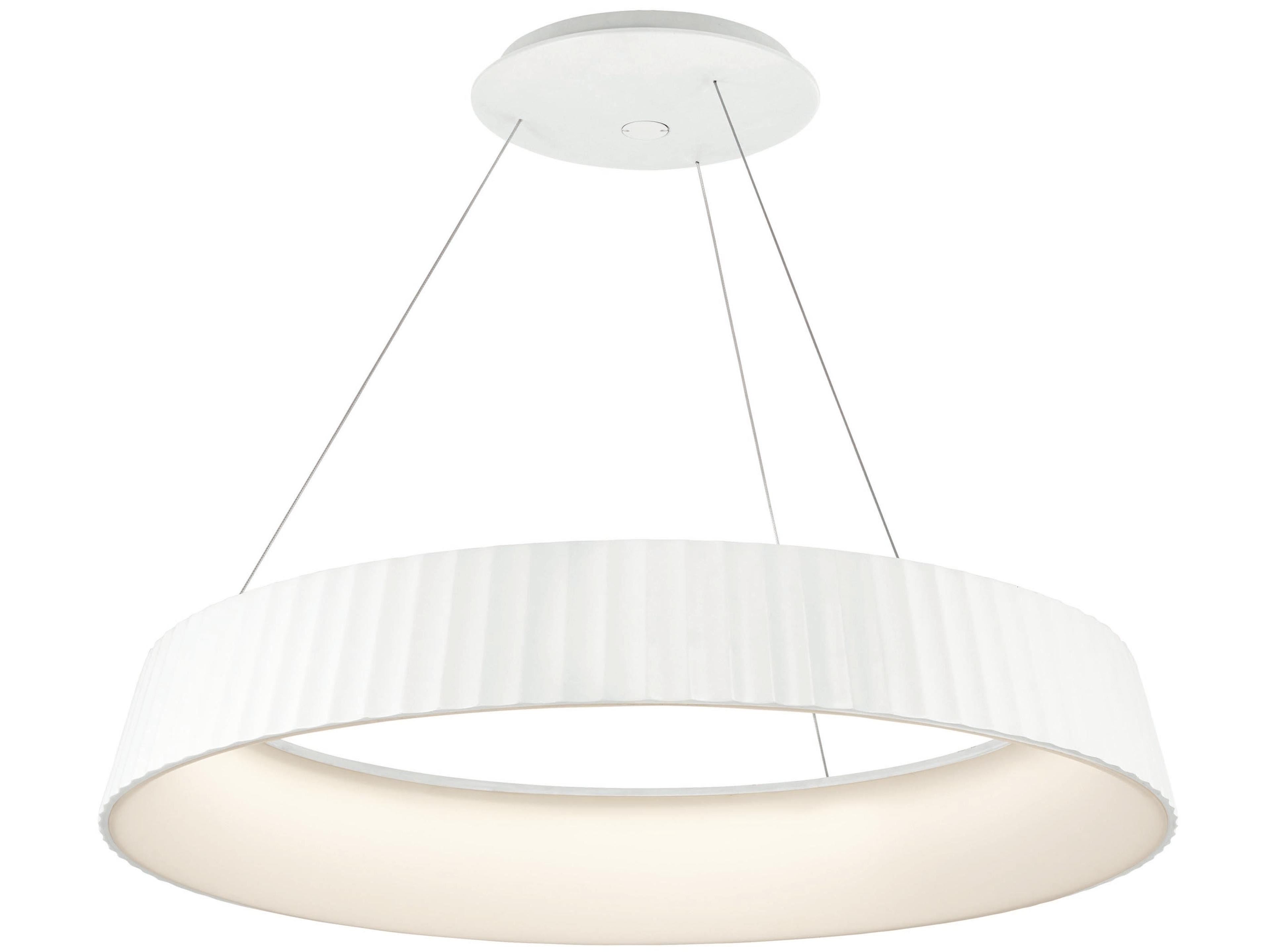 Star Gate 1-Light White LED Linear Round Pendant