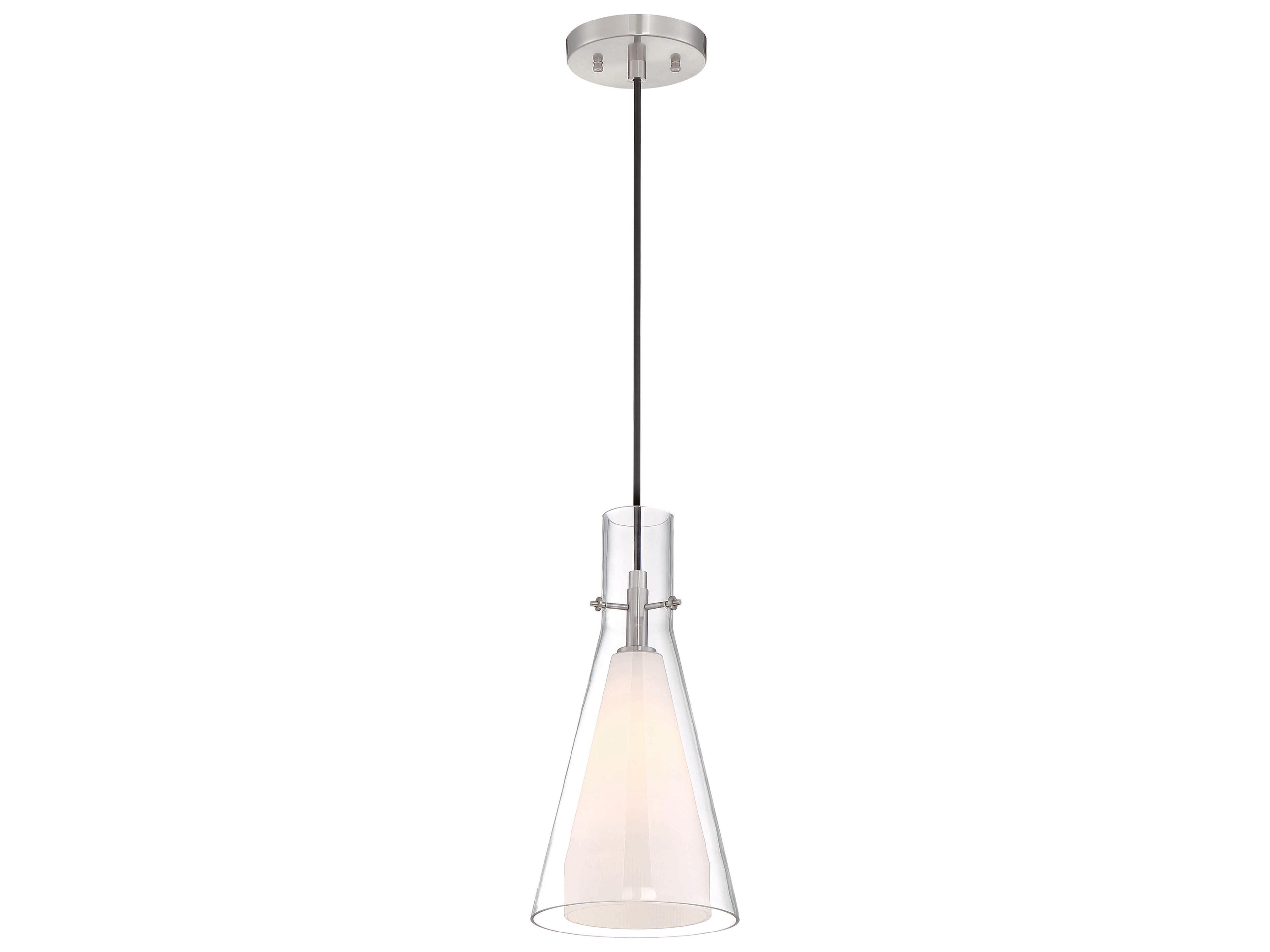 Taper One Light Pendant in Brushed Nickel