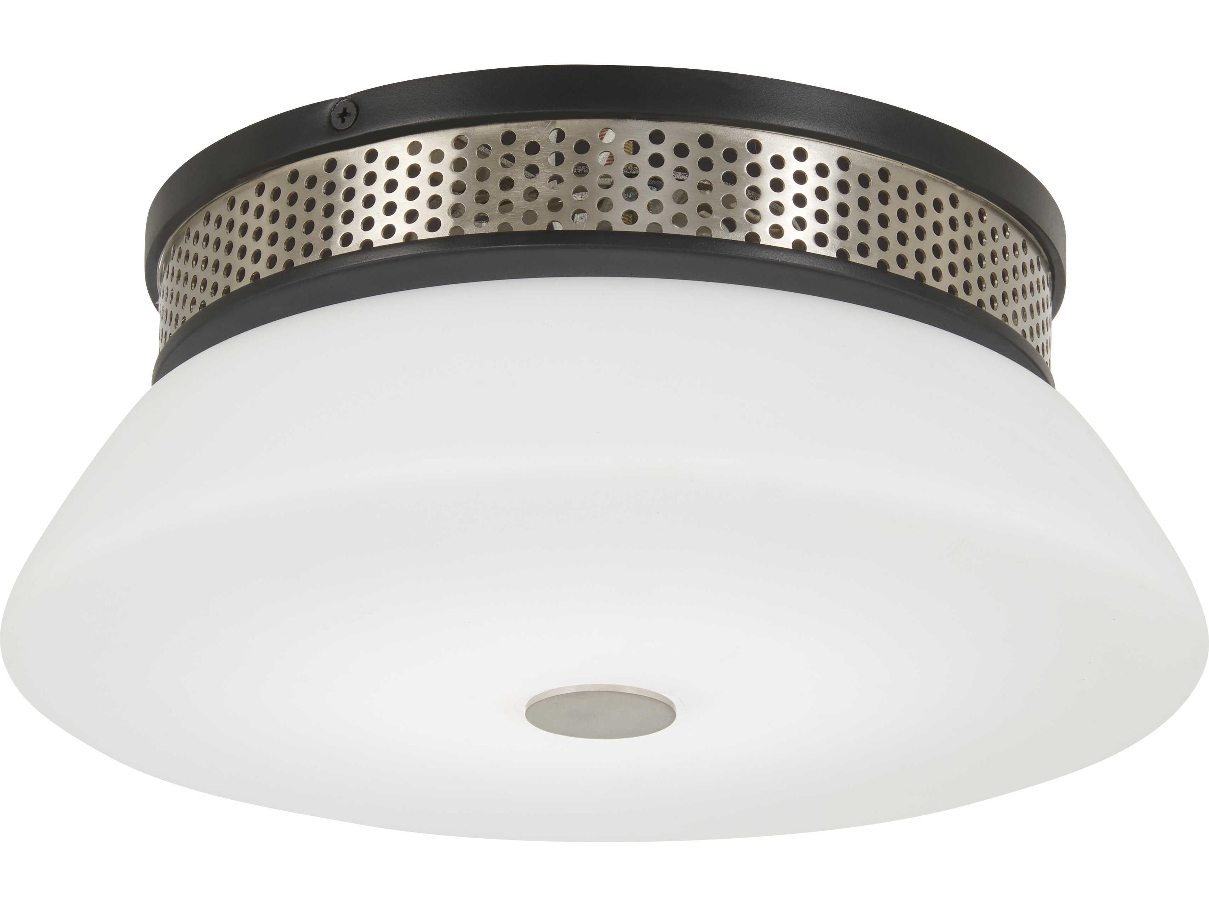Tauten LED Flush Mount Ceiling Light in Coal and Brushed Nickel