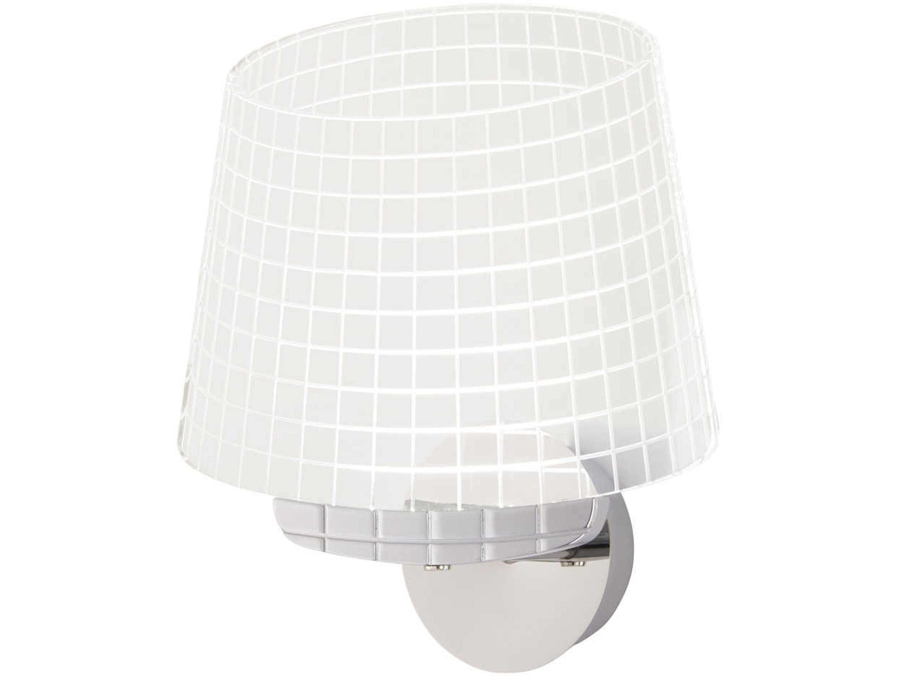 1-Light Chrome Glass LED Wall Sconce