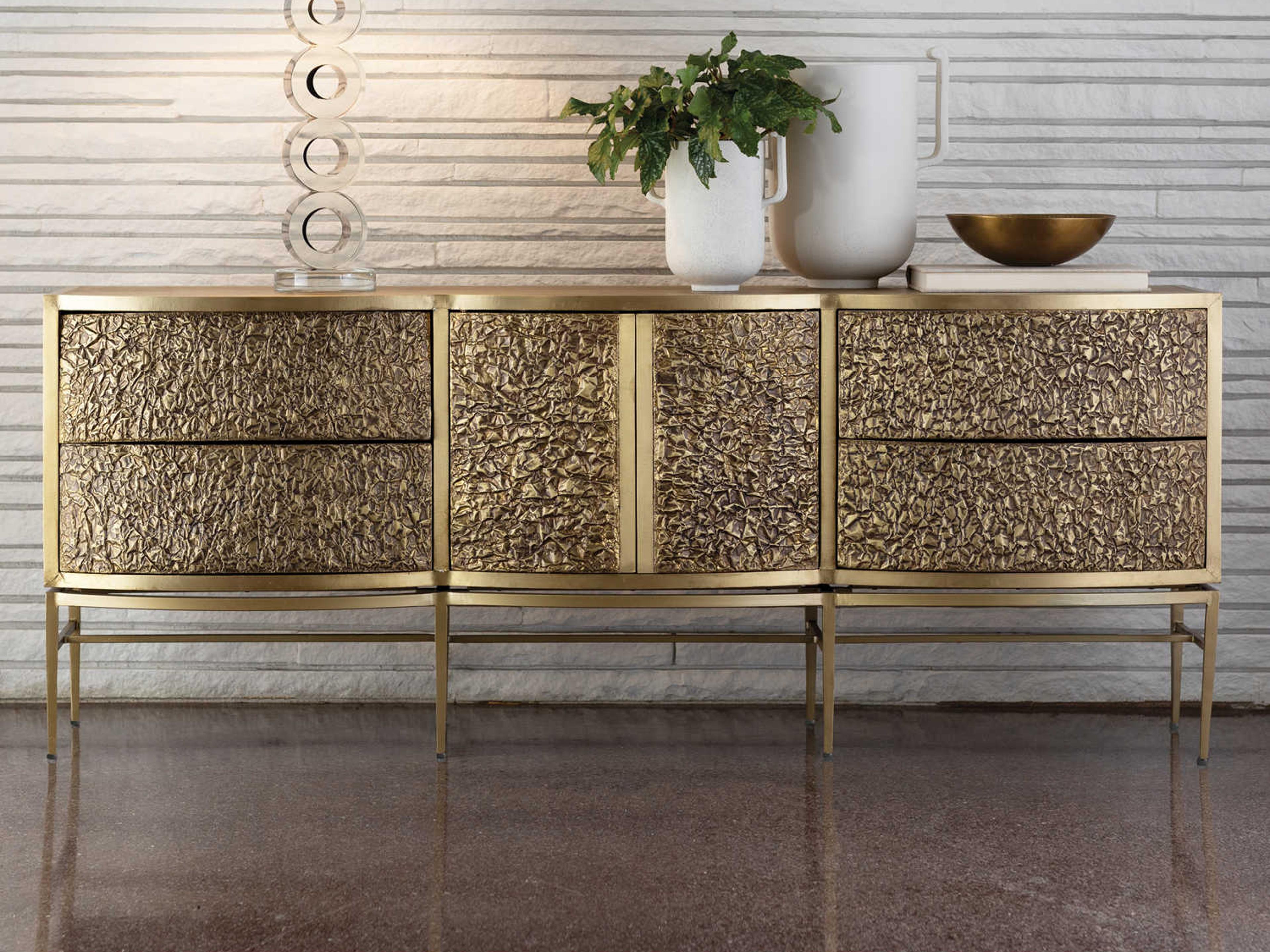 73" Brass Bronze Sideboard
