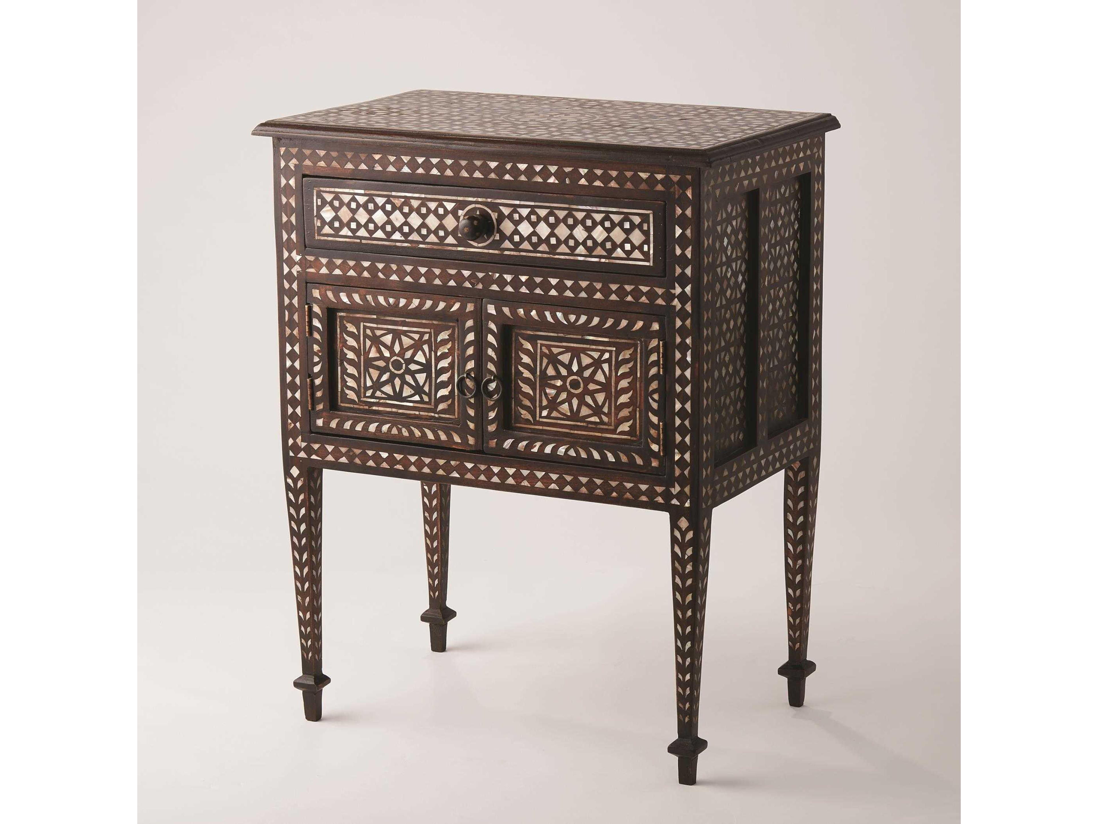 Wax Stain Brown Teak Wood Accent Chest