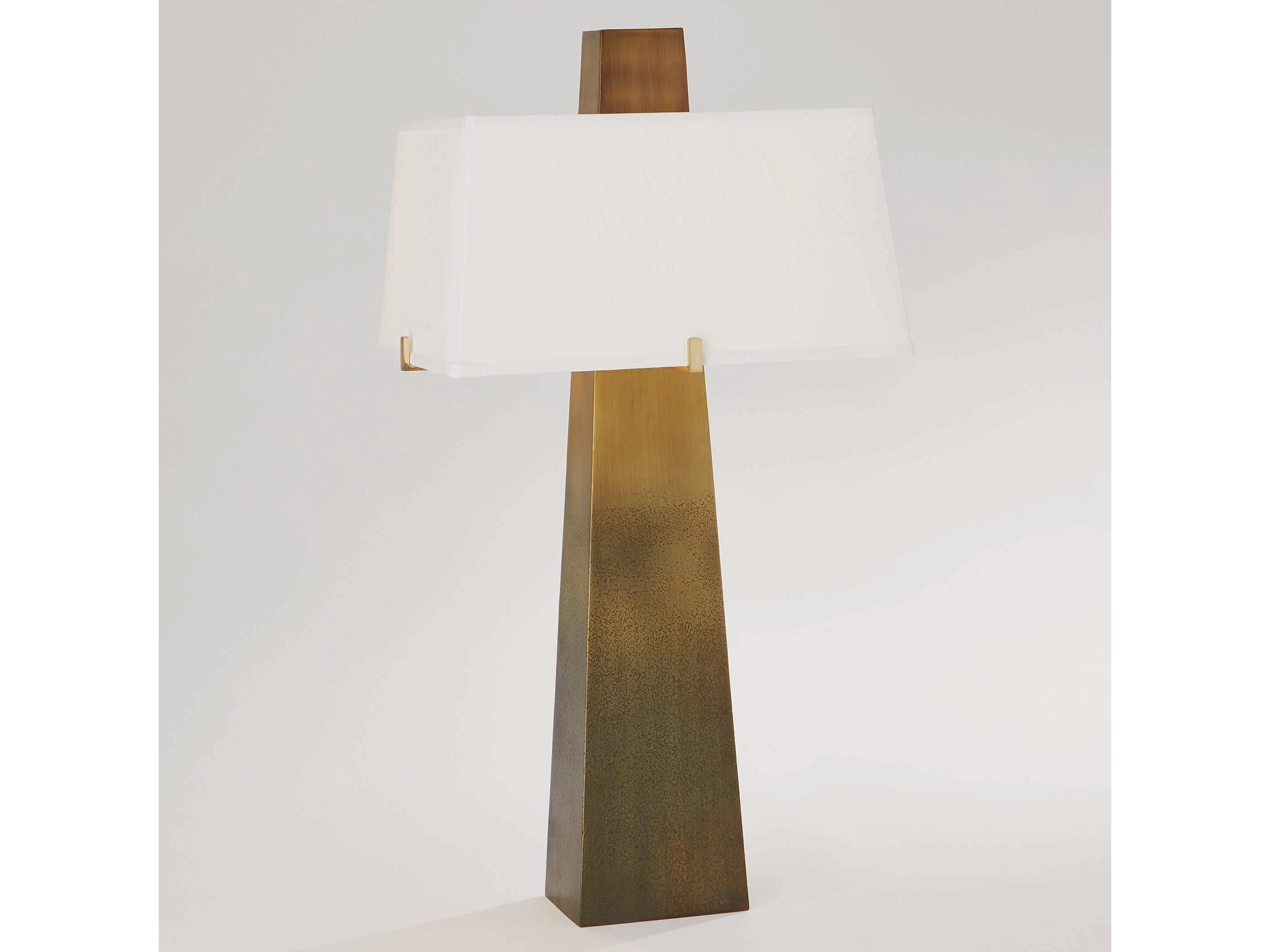 Ombre Brass Buffet Lamp