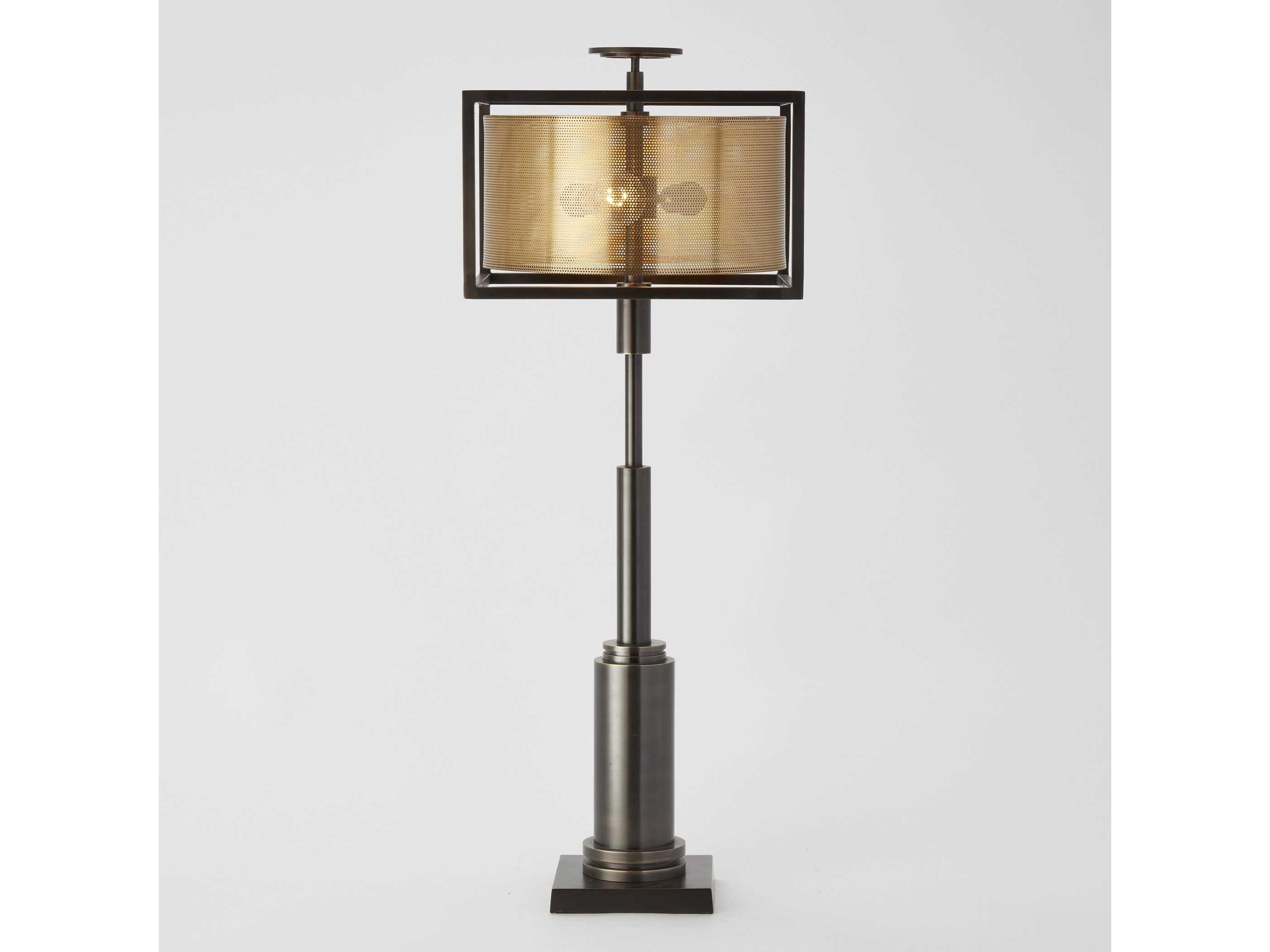 Antique Brass Bronze Buffet Lamp