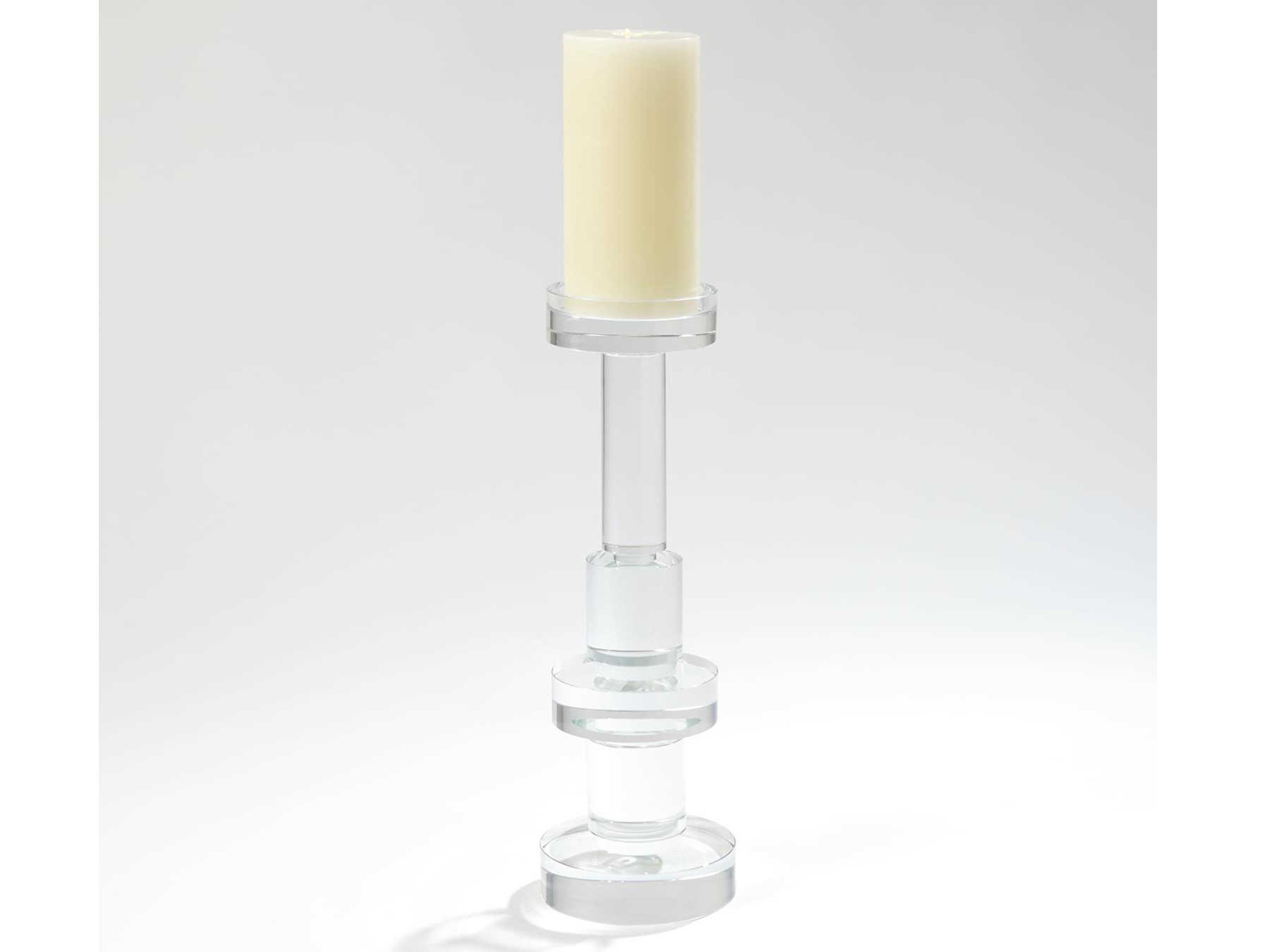 Global Views Large Brillant Round Pillar Candle Holder