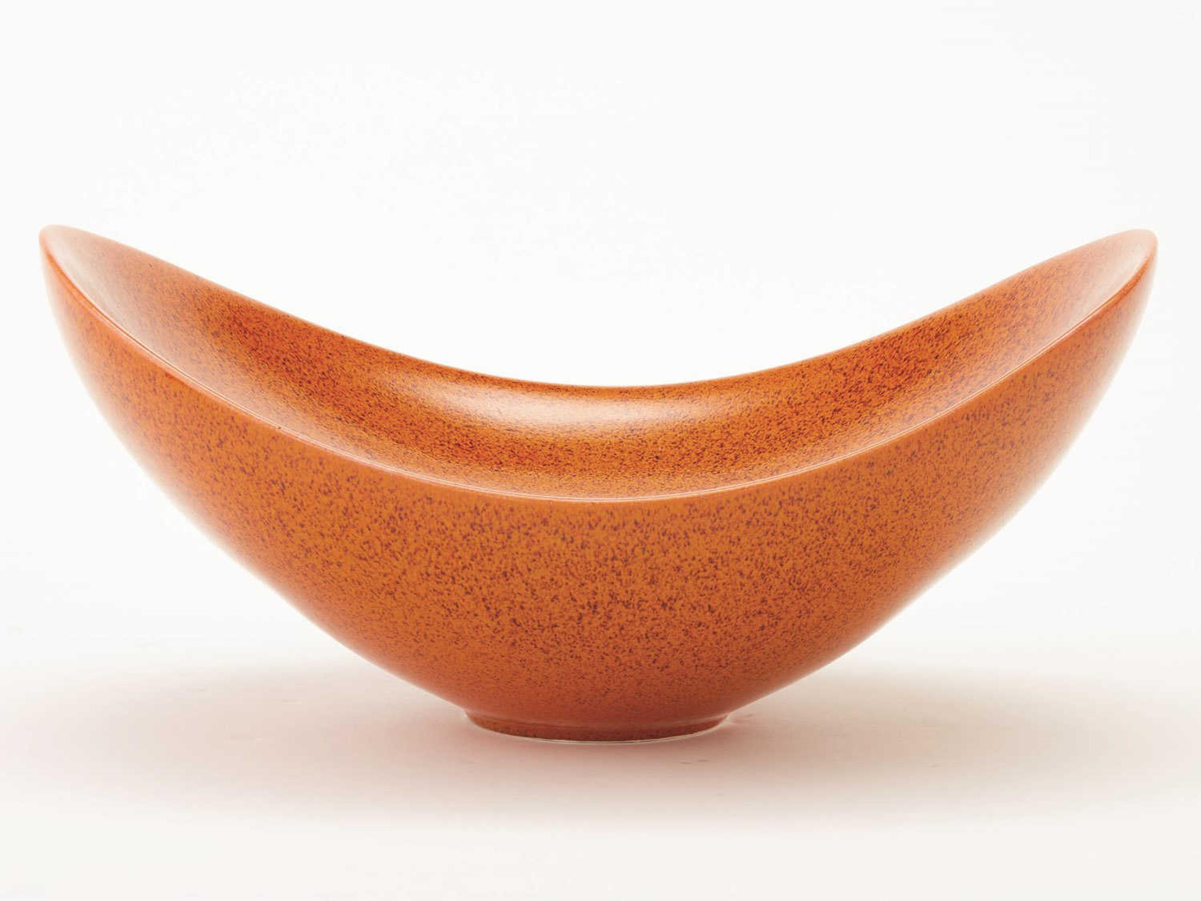 Global Views Swoop Orange Decorative Bowl