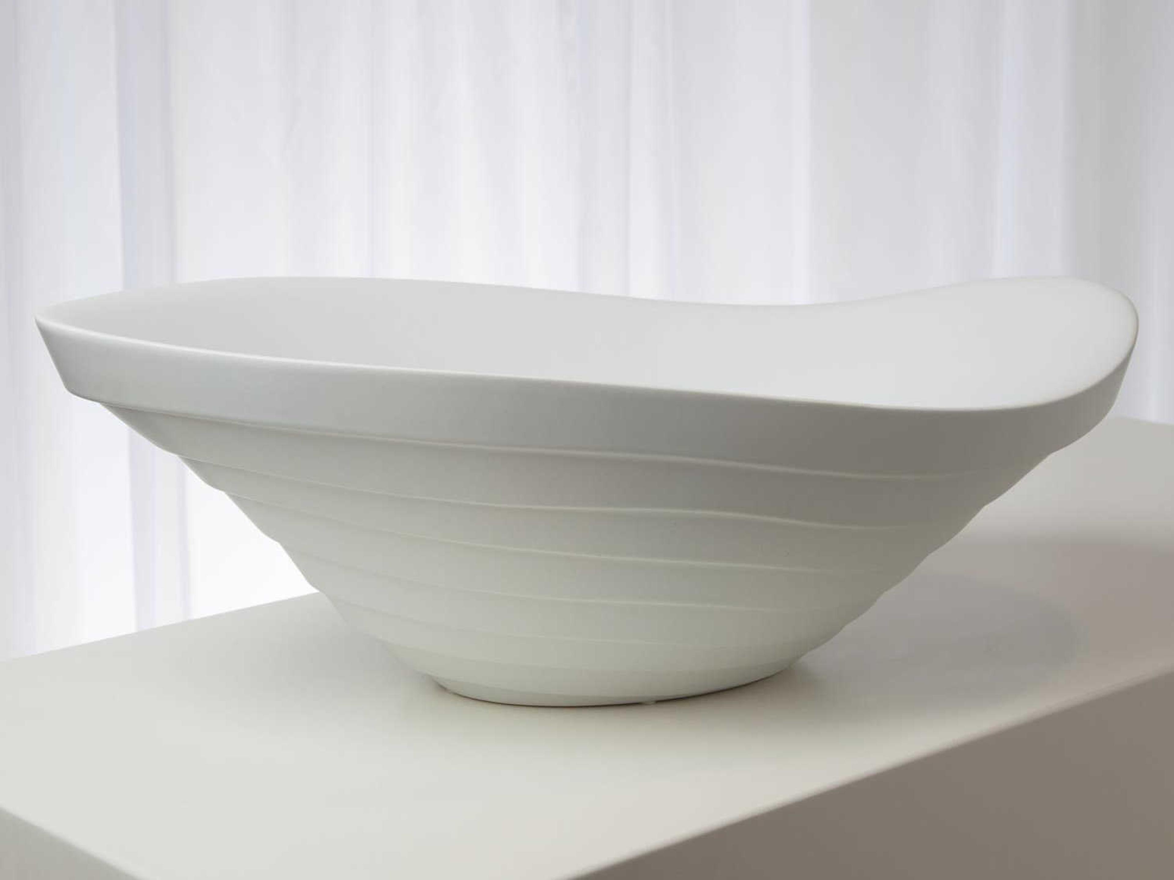 Global Views Terrace Matte White Decorative Bowl