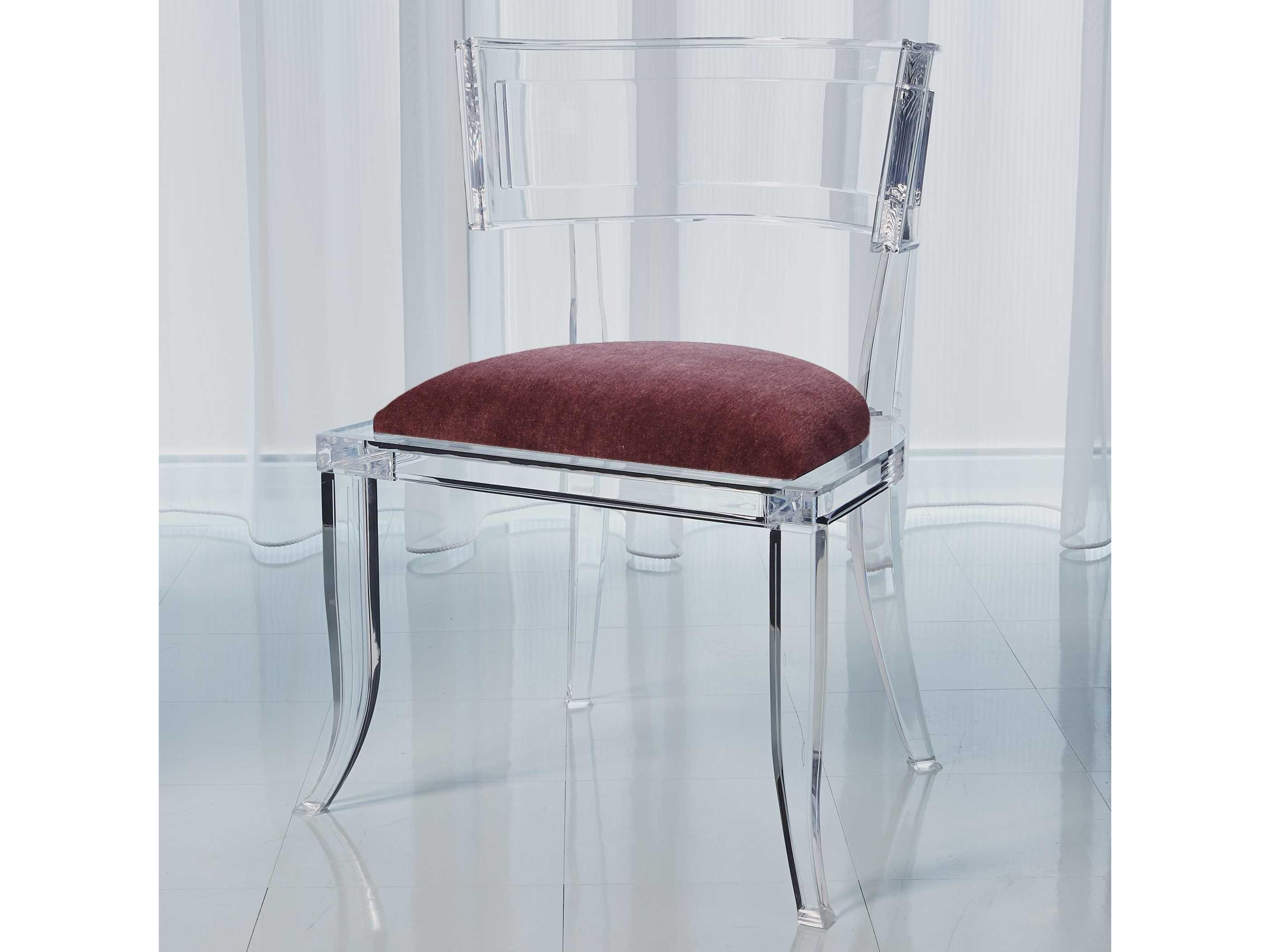 Clear Upholstered Side Dining Chair