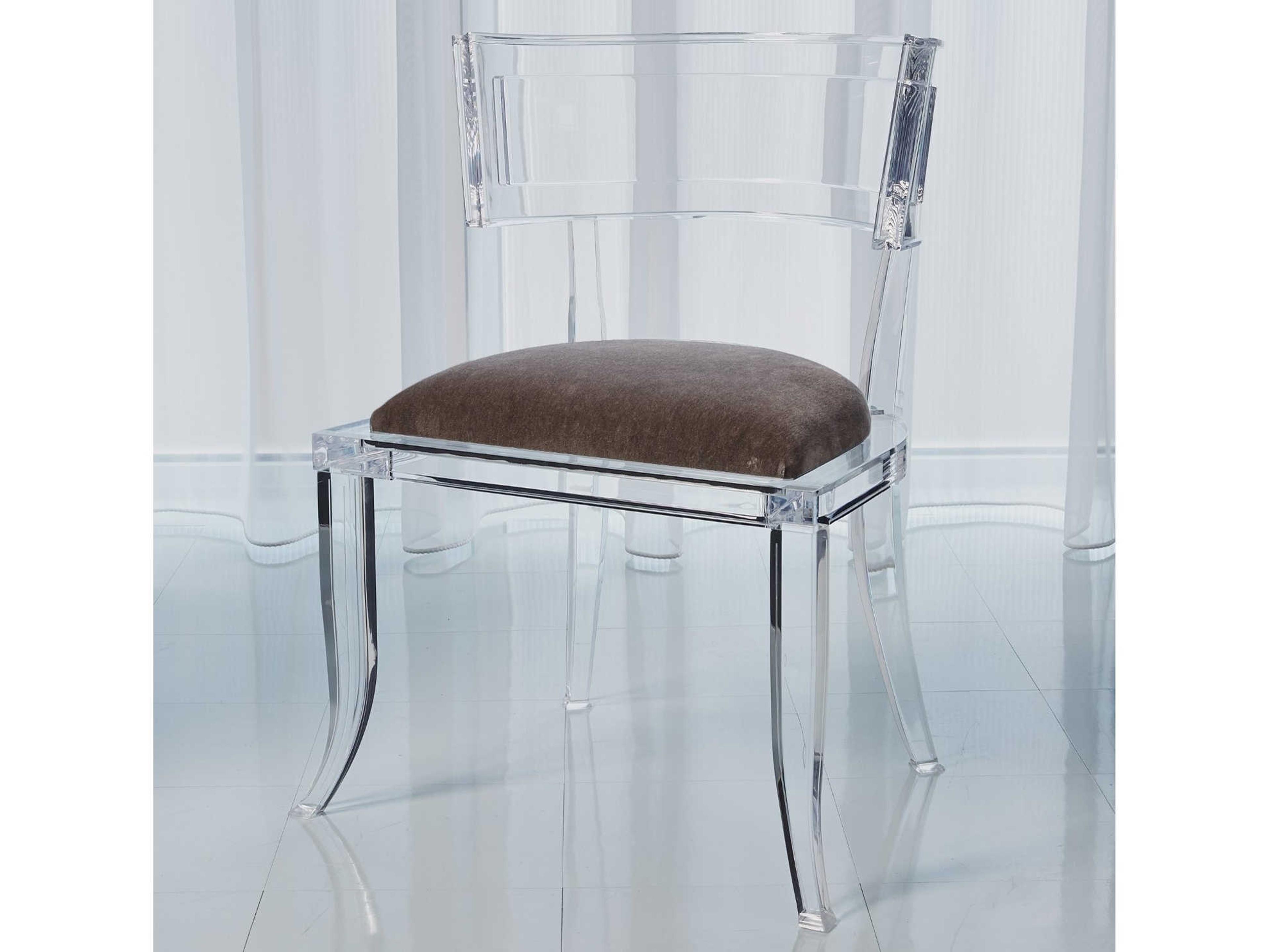 Clear Upholstered Side Dining Chair