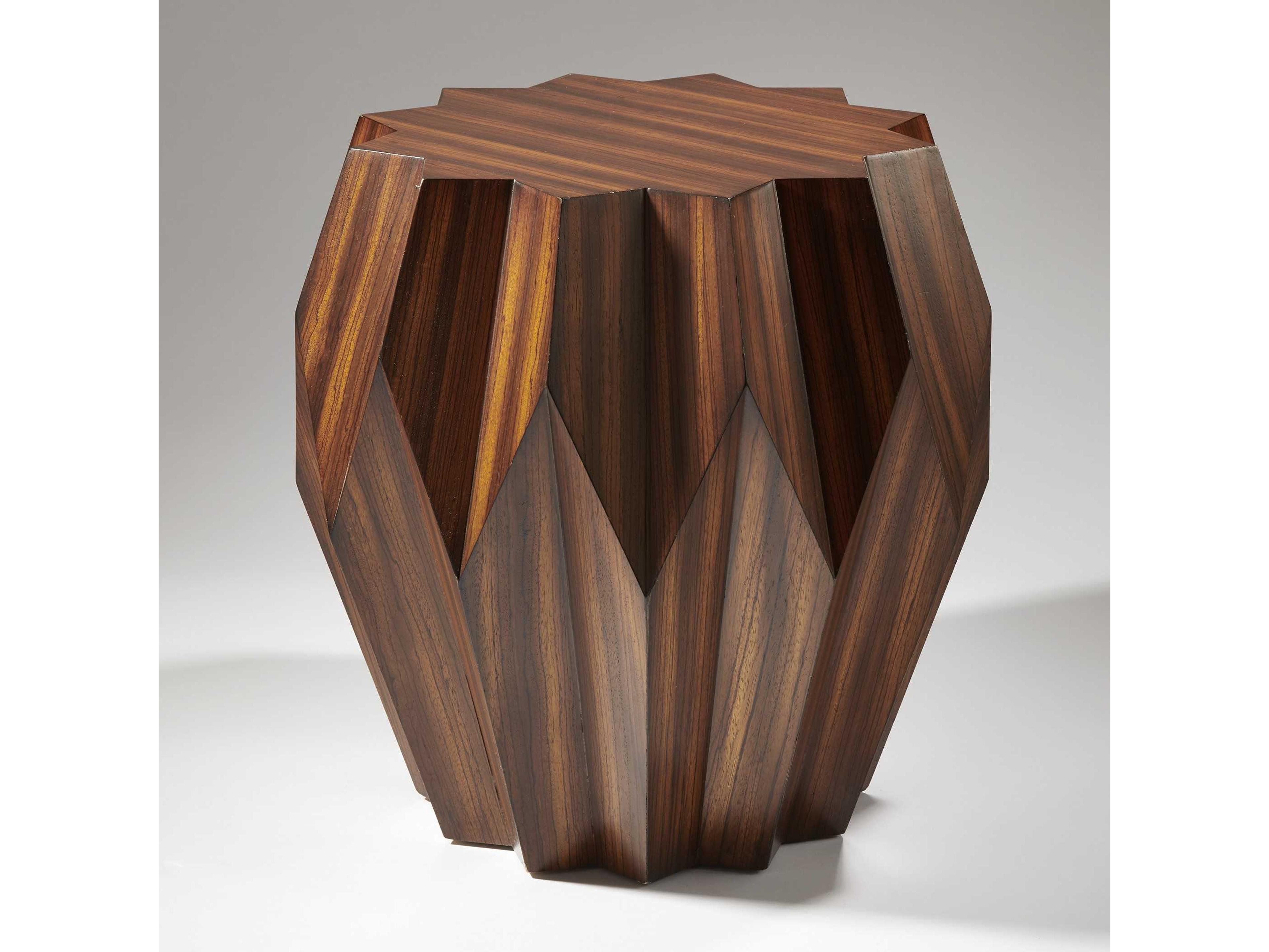 Global Views Wood Dark Walnut End Table