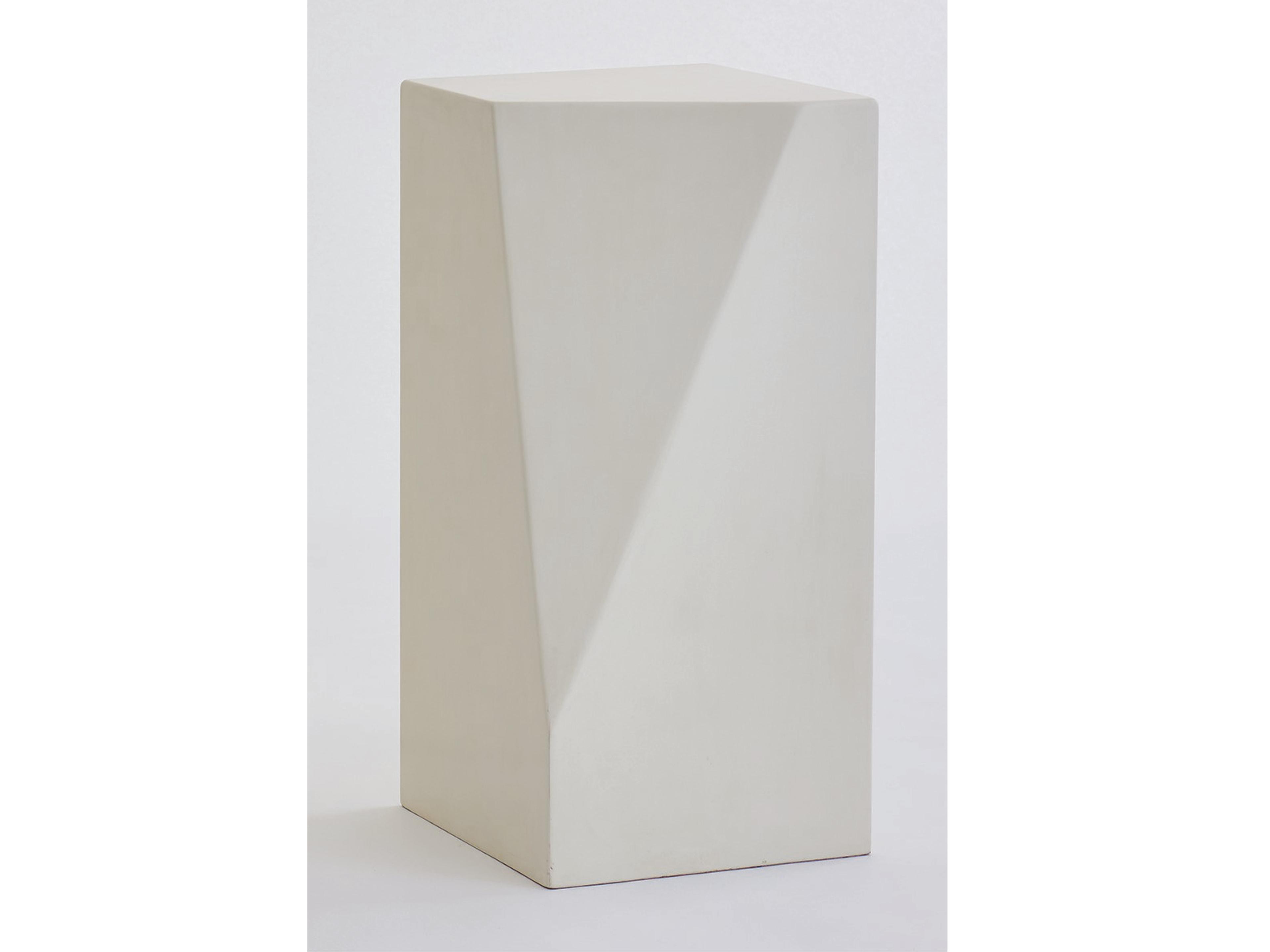 Square Wood Polyurethane Lacquer Ivory Polished wax End Table