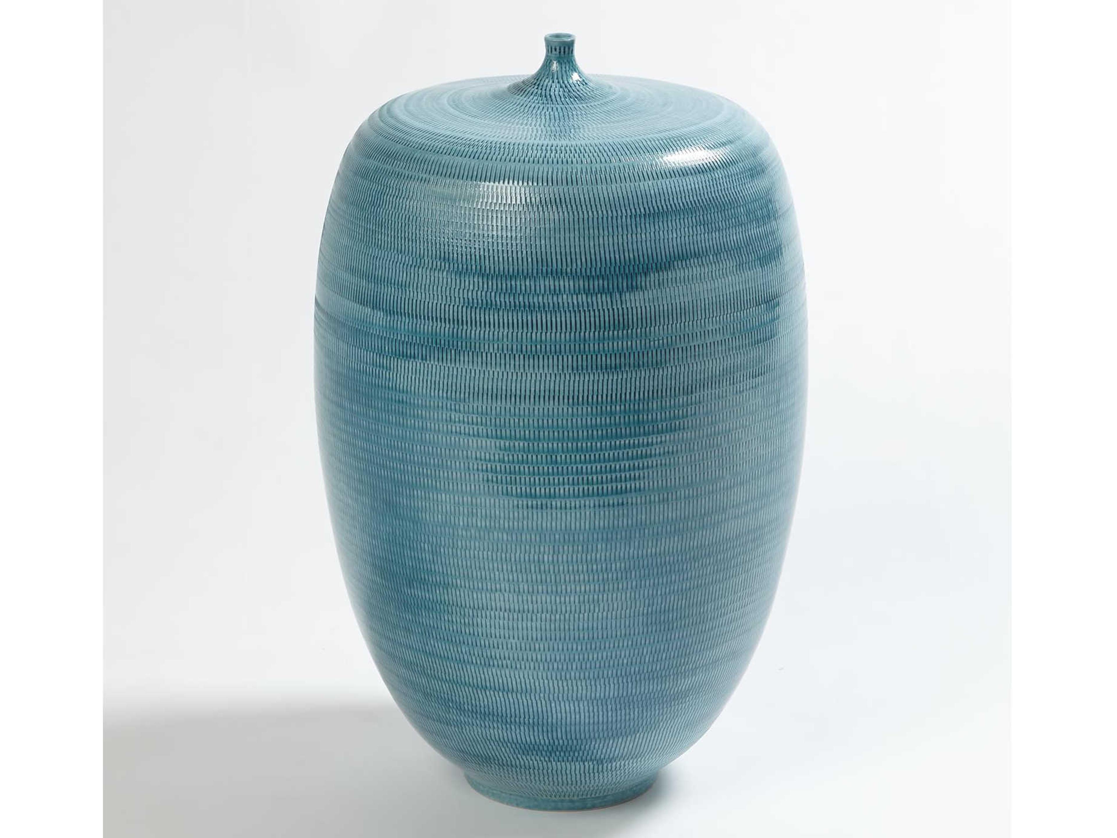 Fat Bottle Sea Blue Large Urn