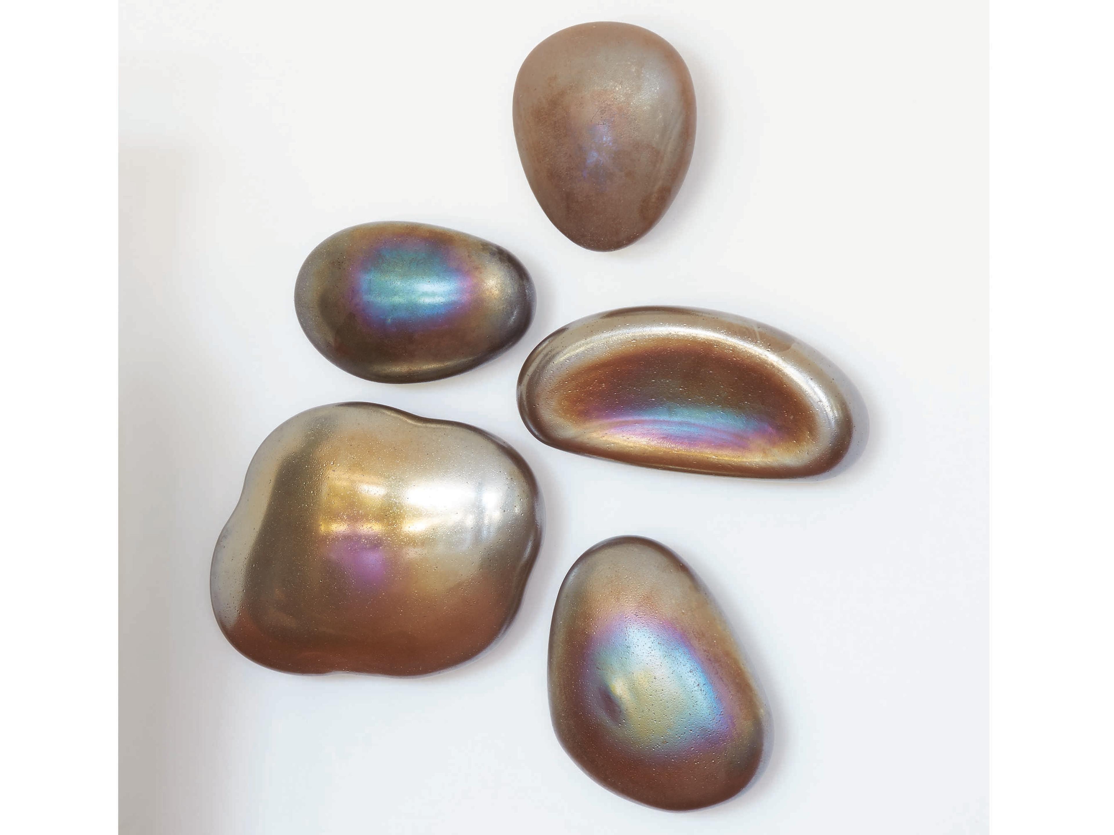 Global Views Metallic Glass Wall Art Set of 5