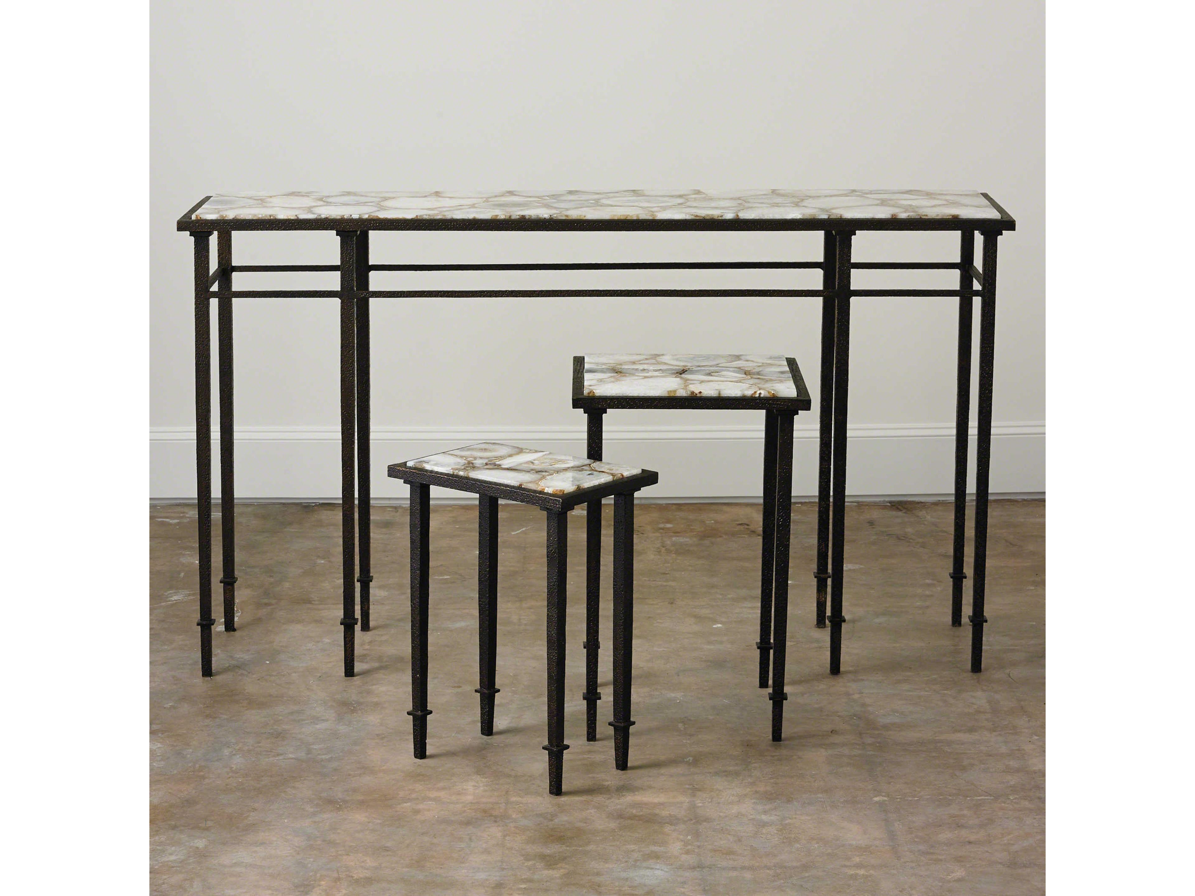 Grand Rectangular Stone Console Table