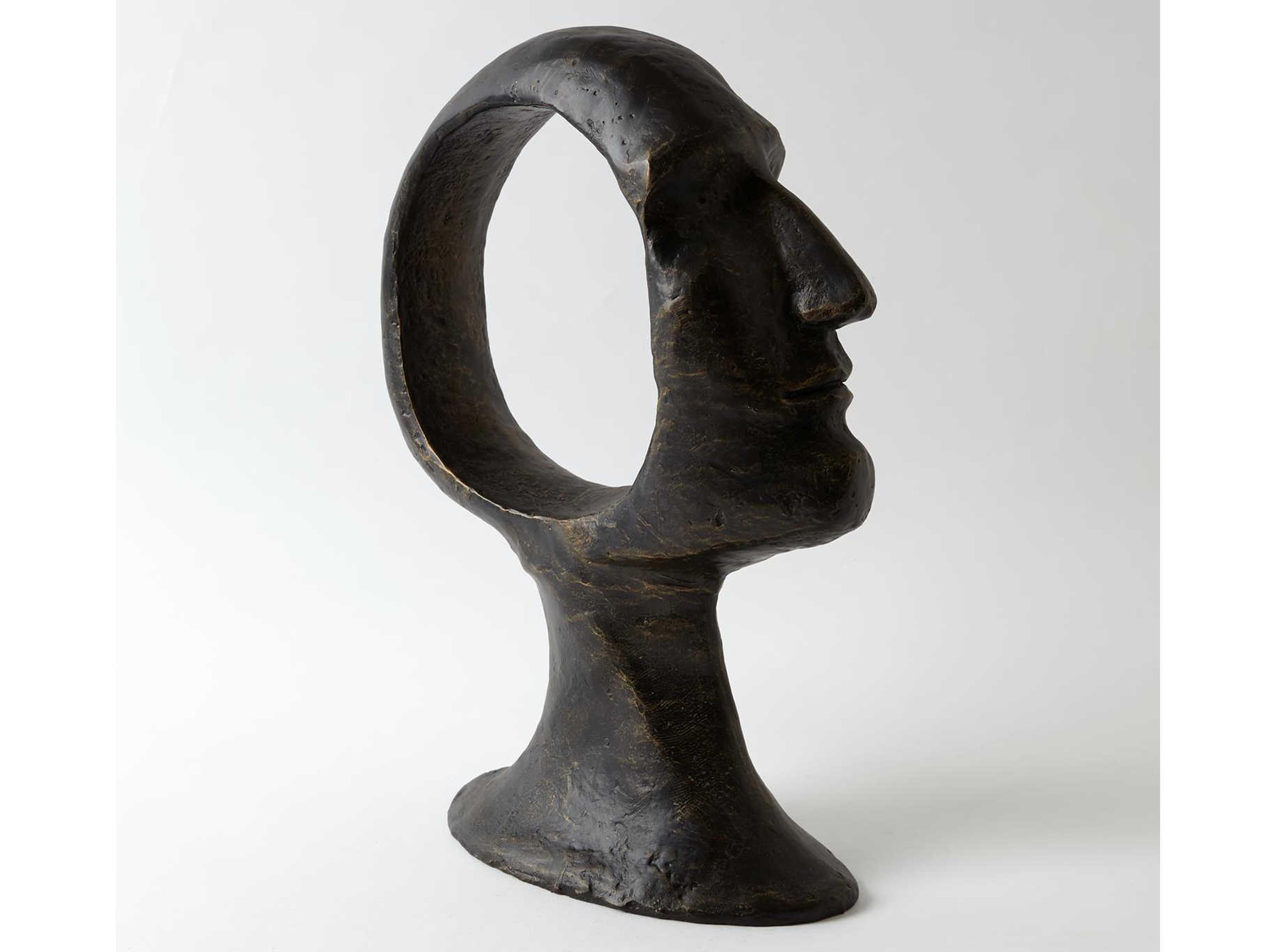Global Views Hollow Head Woman Large Sculpture