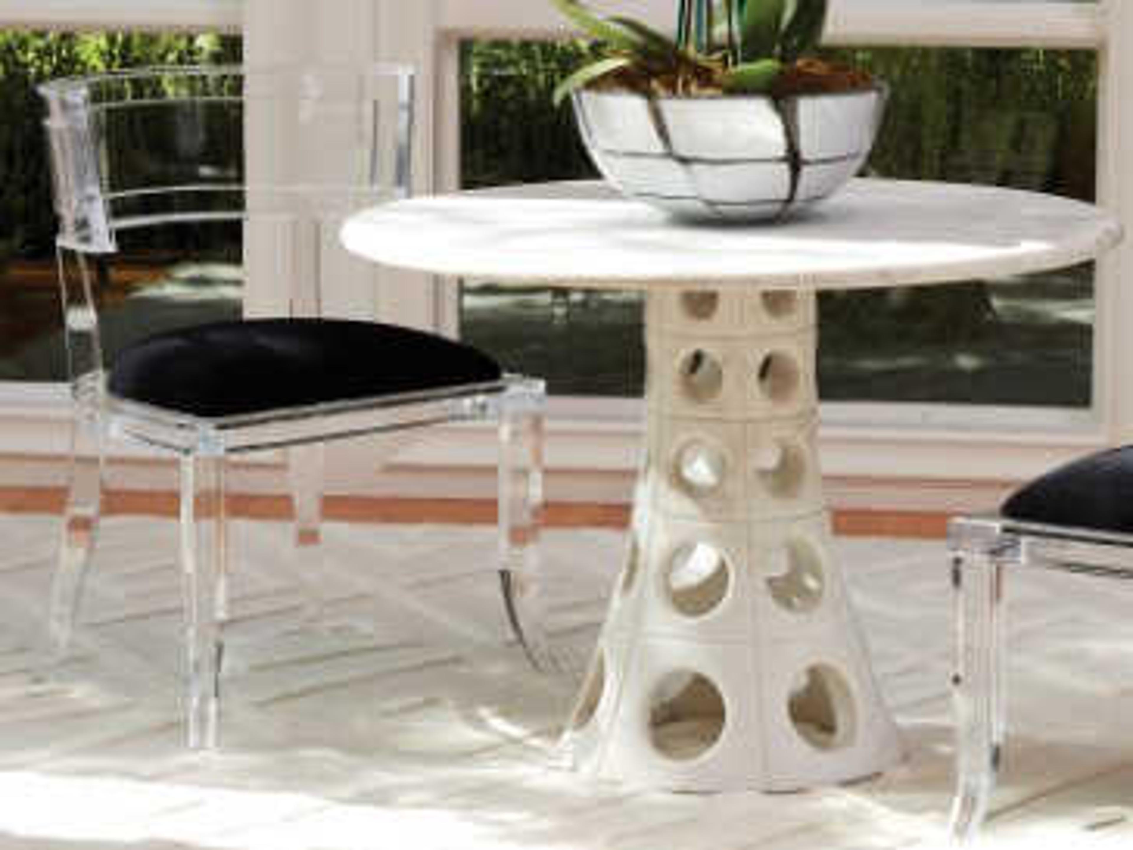 Global Views Klismos Black Upholstered Side Dining Chair