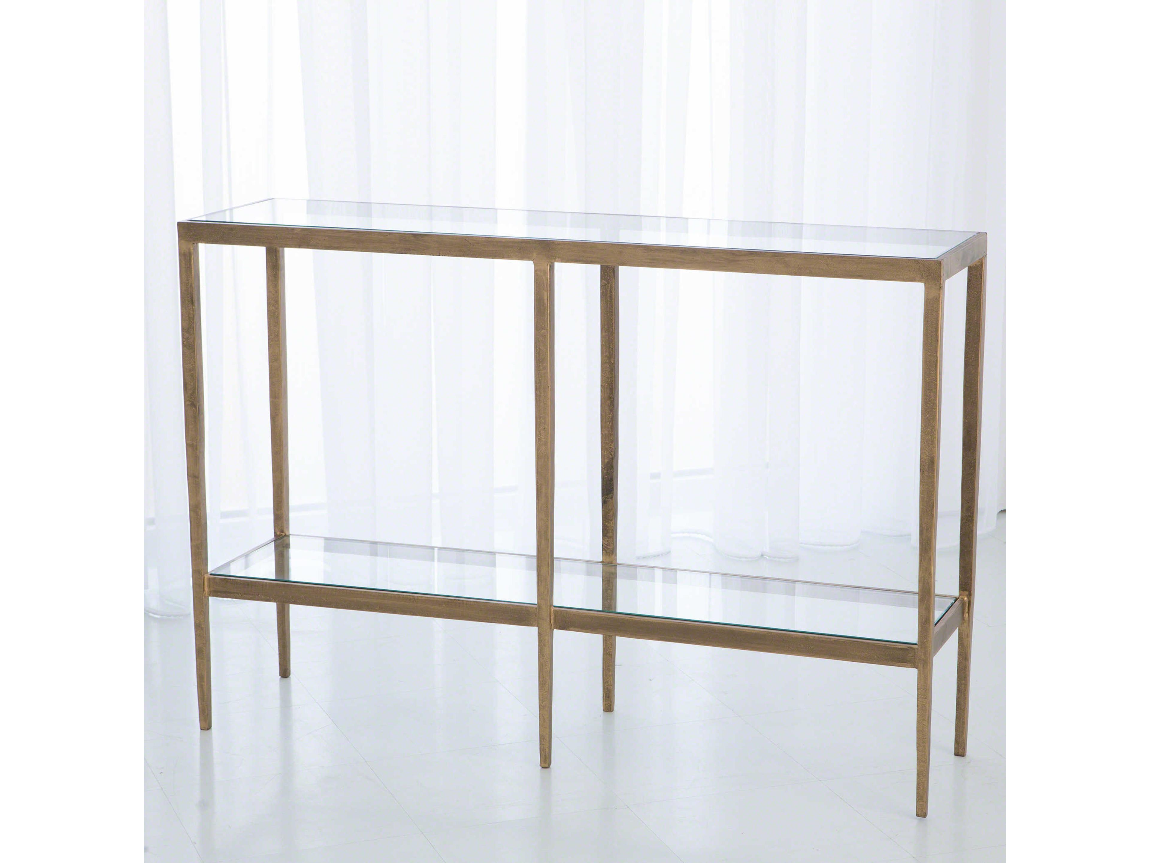 Laforge Rectangular Glass Console Table
