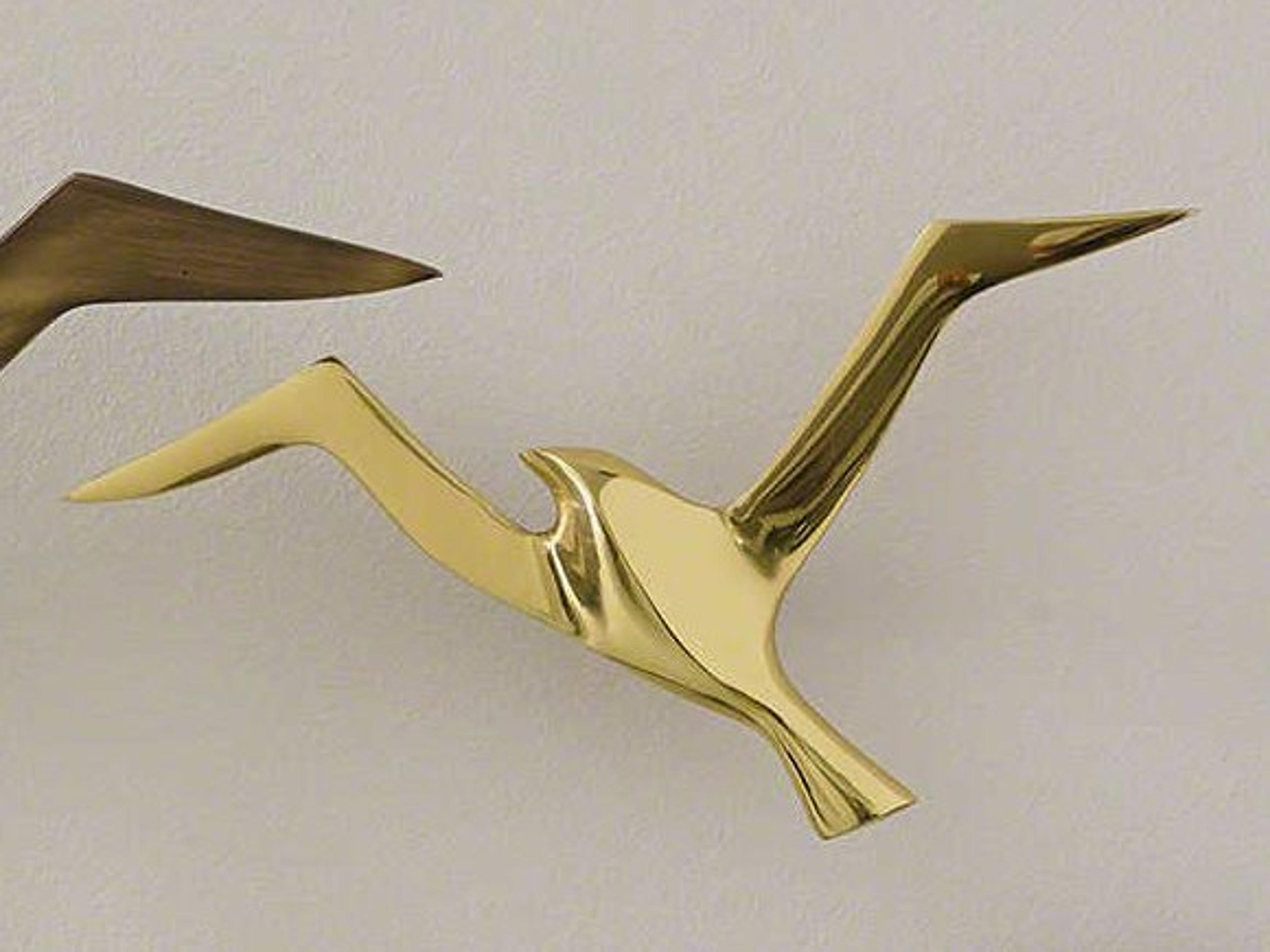 Global Views Brass Metallic Flock Three-Piece Wall Decor Set