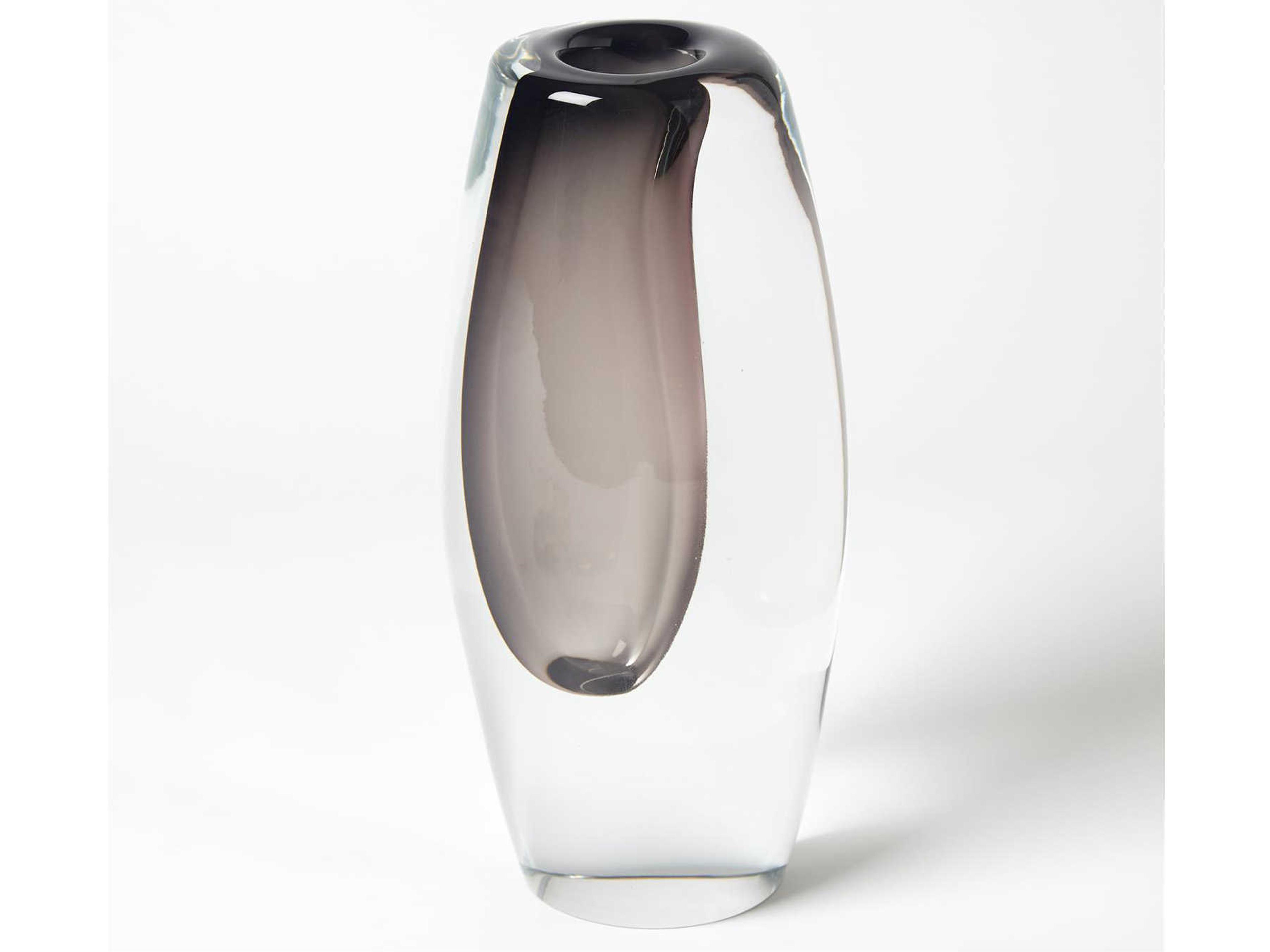 Global Views Off Set Grey Large Vase