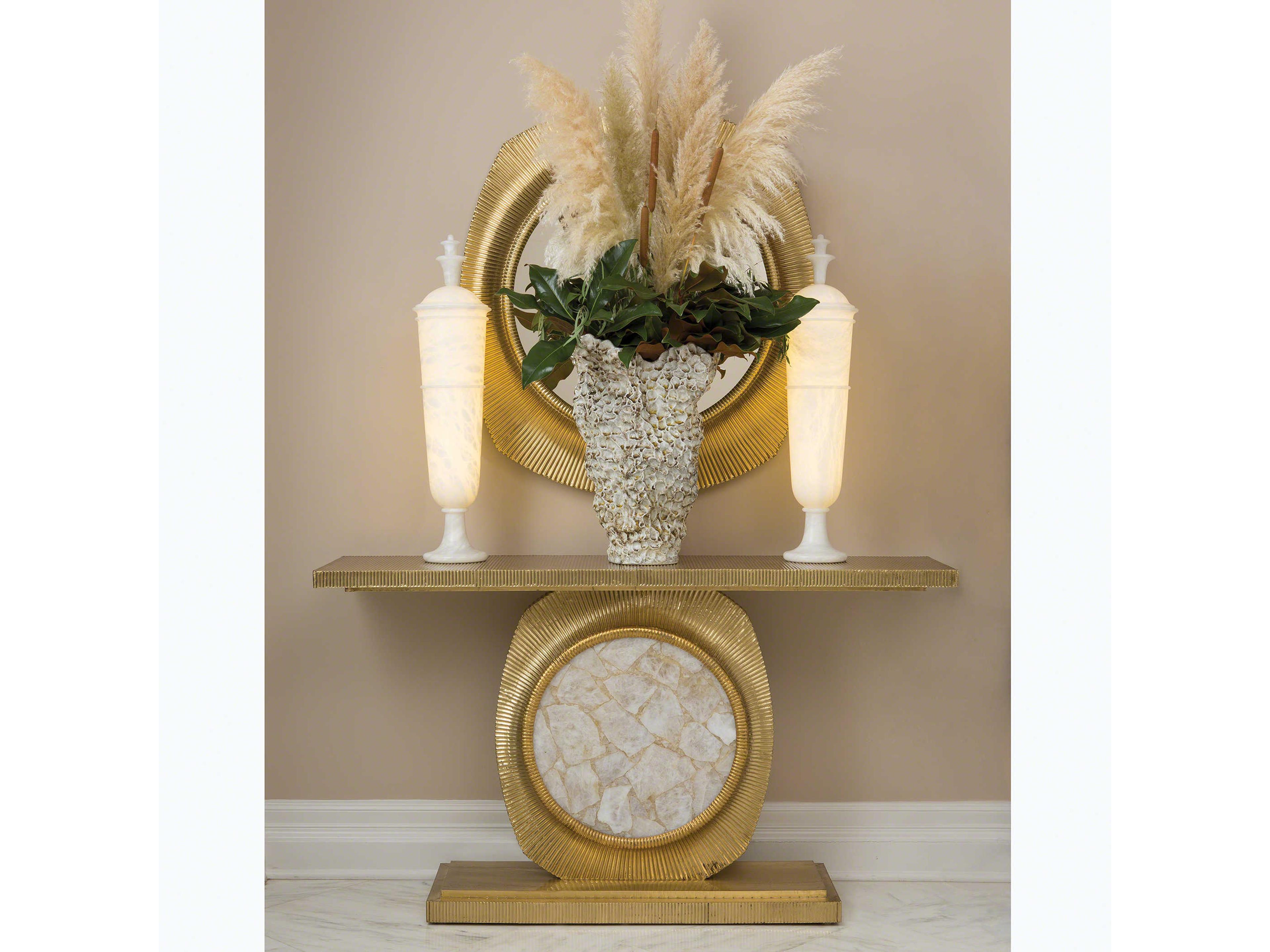 Opera Rectangular Metal Console Table