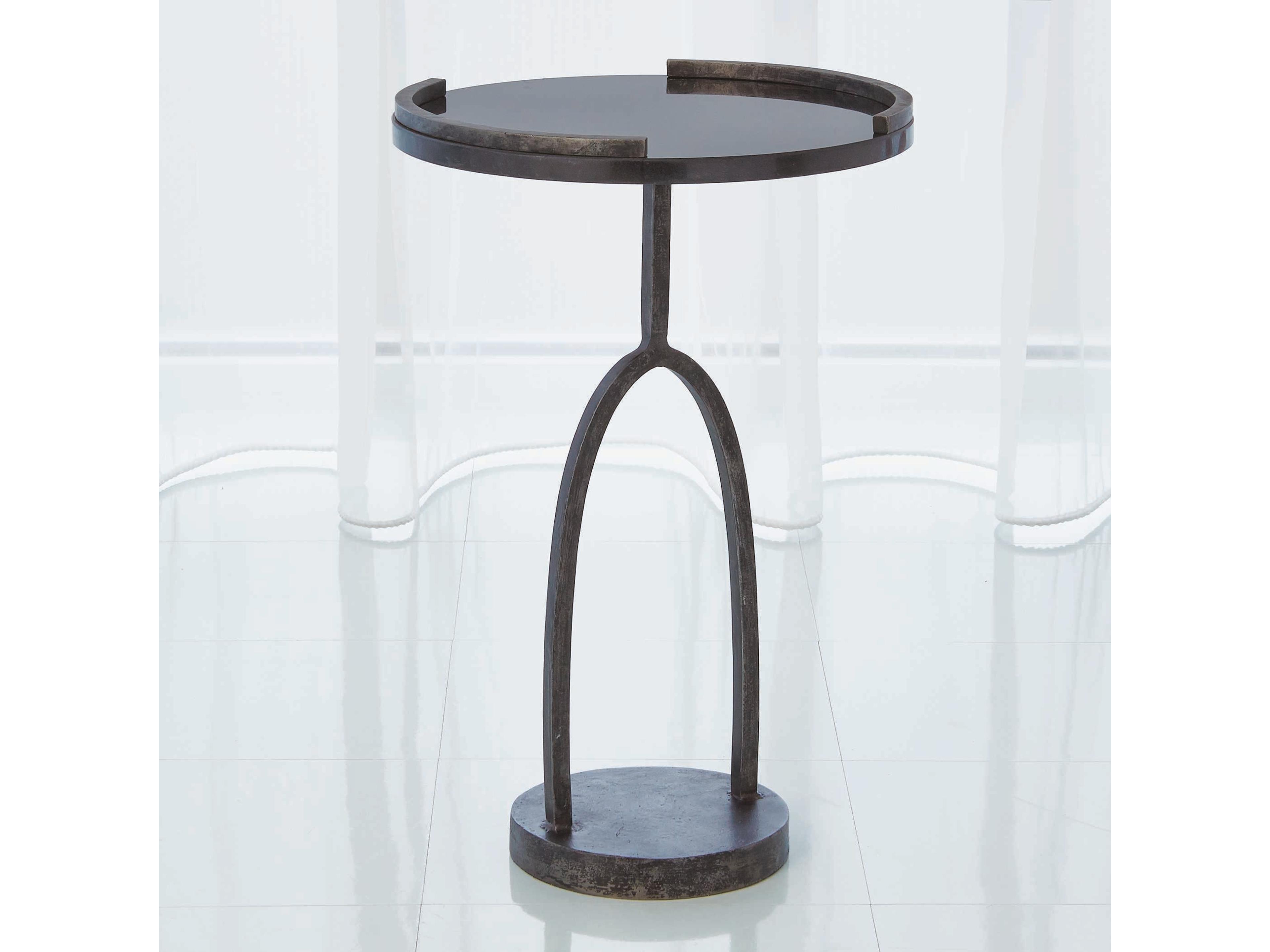 Round Granite End Table