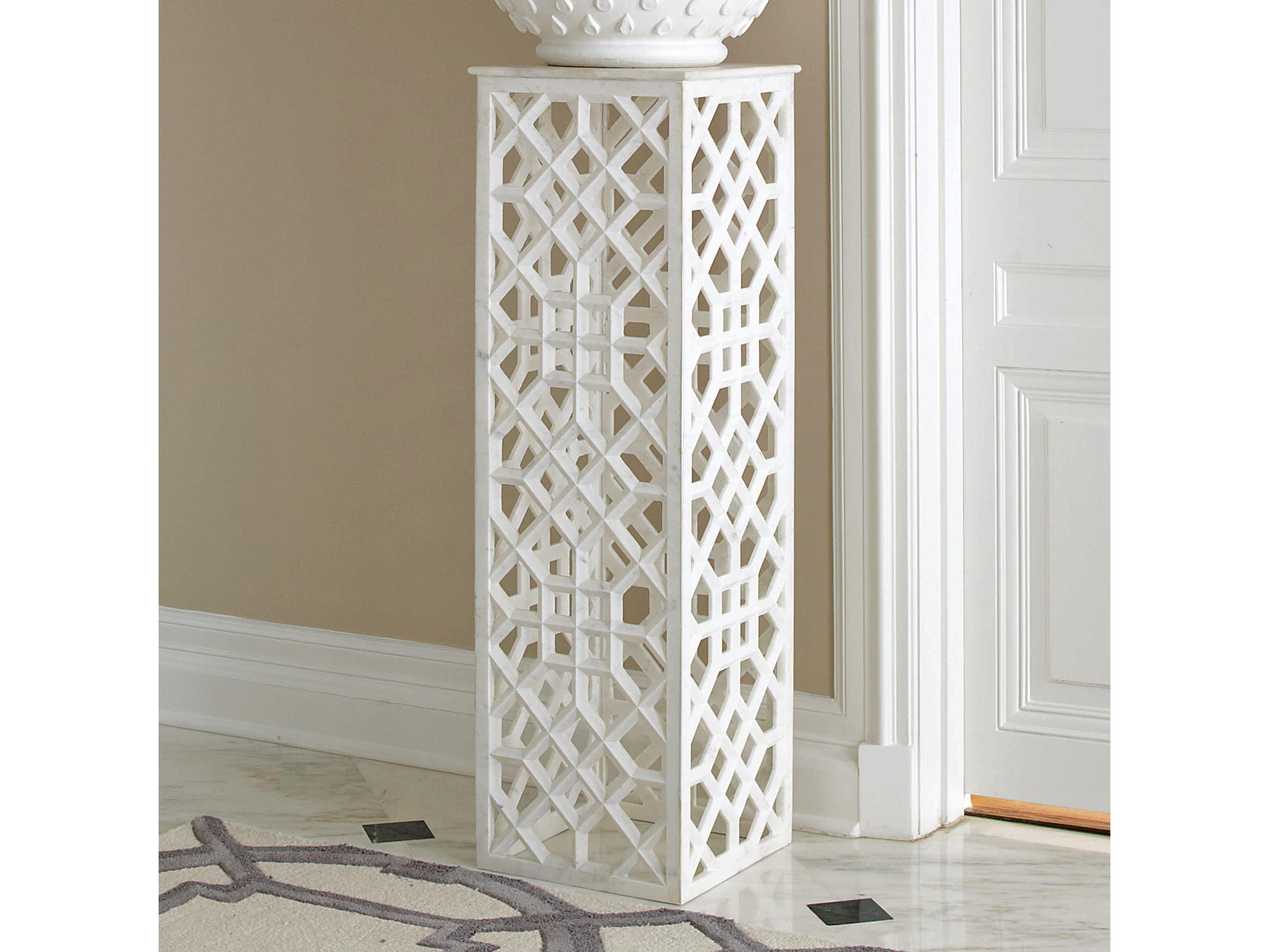 Global Views Marble Square End Table