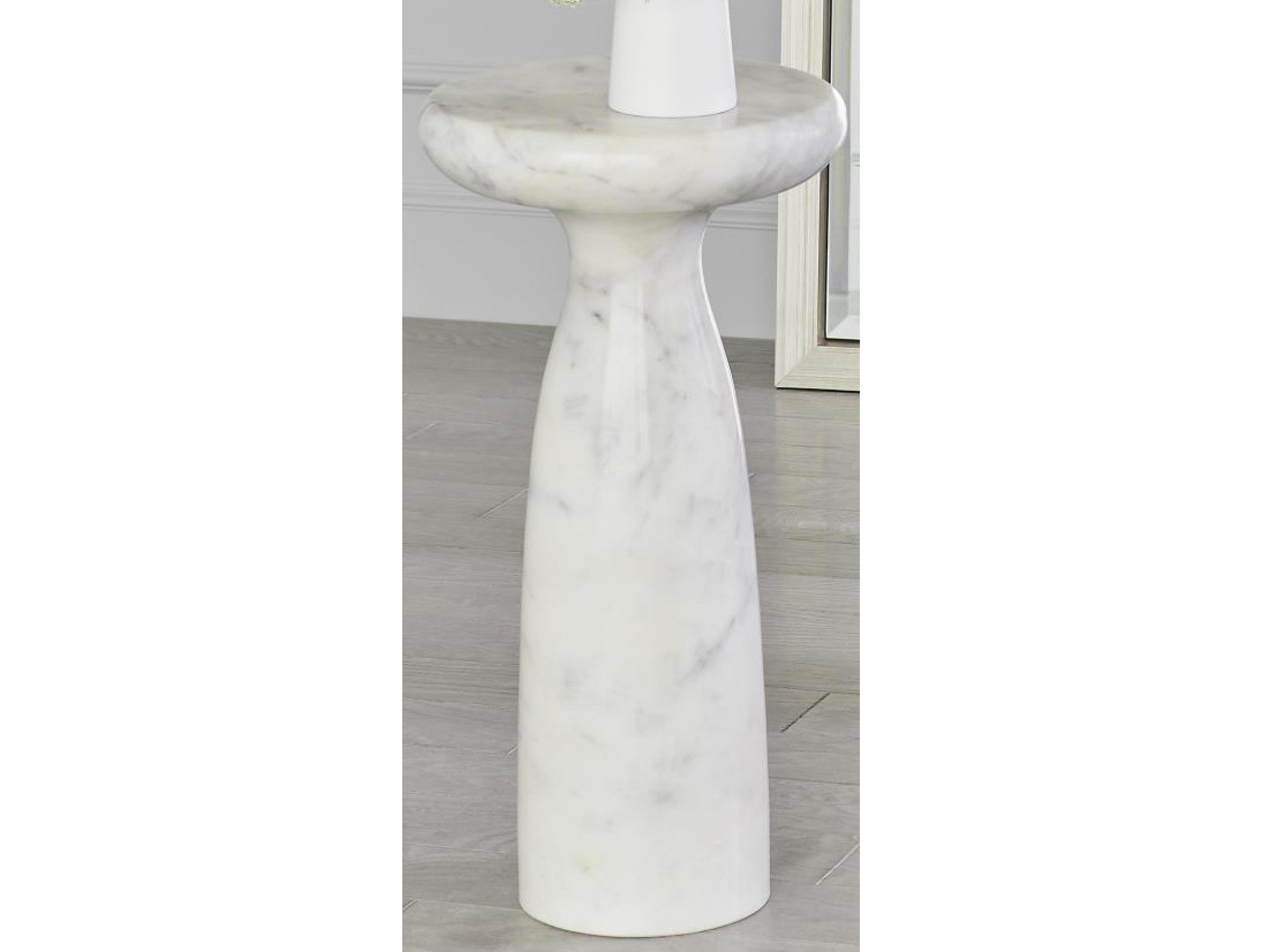 Round Marble End Table