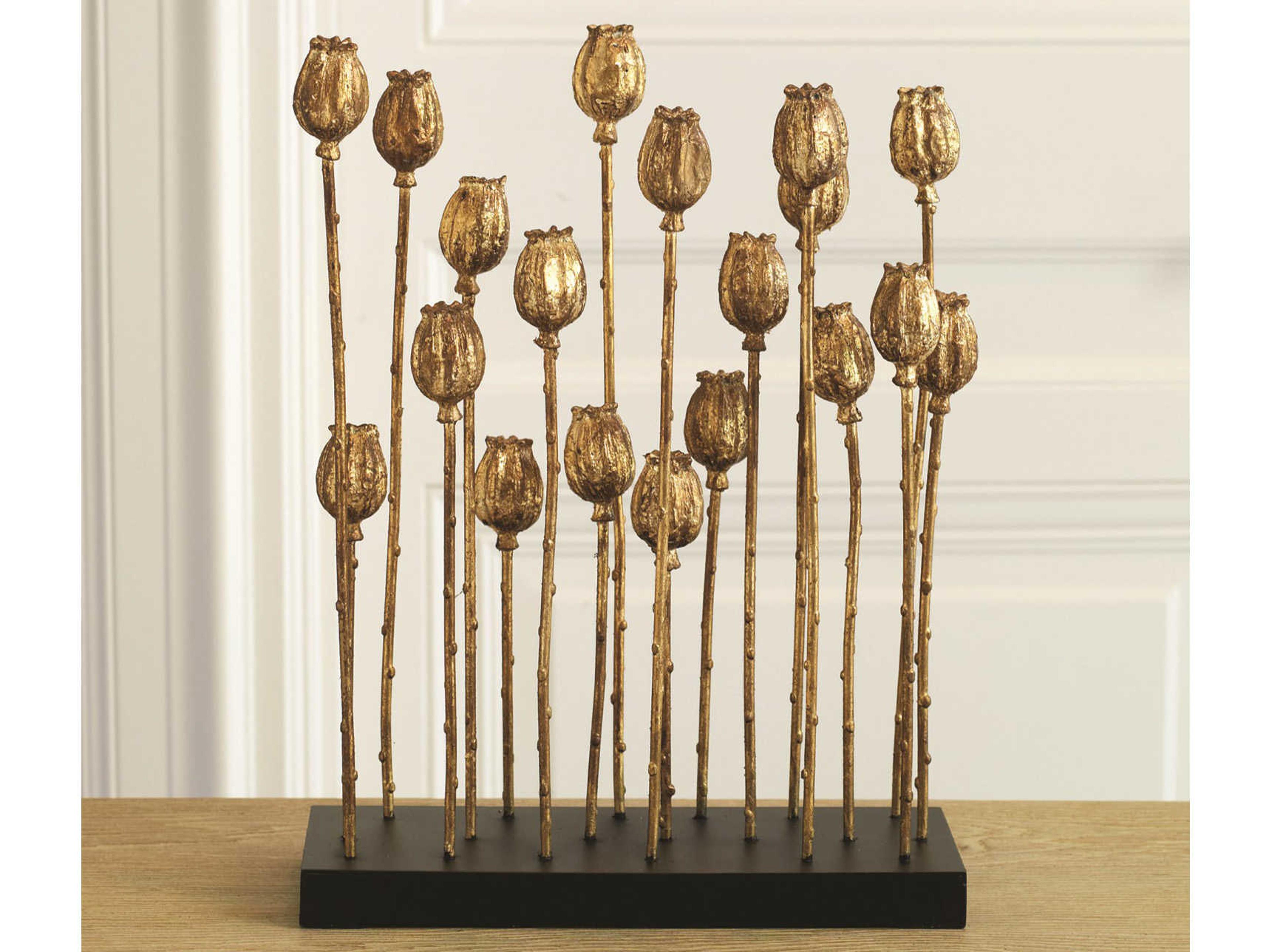 Global Views Poppy Pod Gold Sculpture