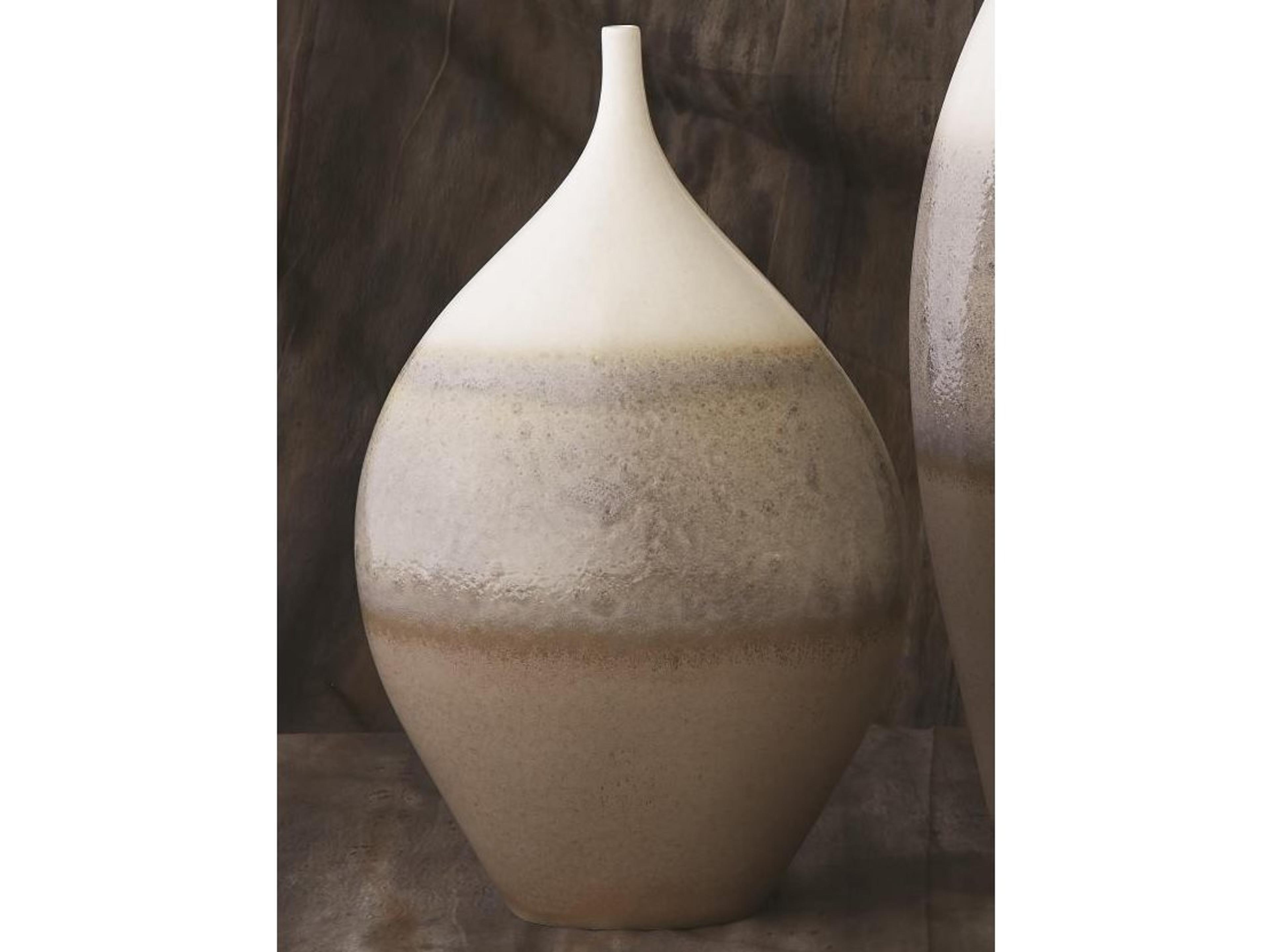 Rises Cream Large Wide Vase