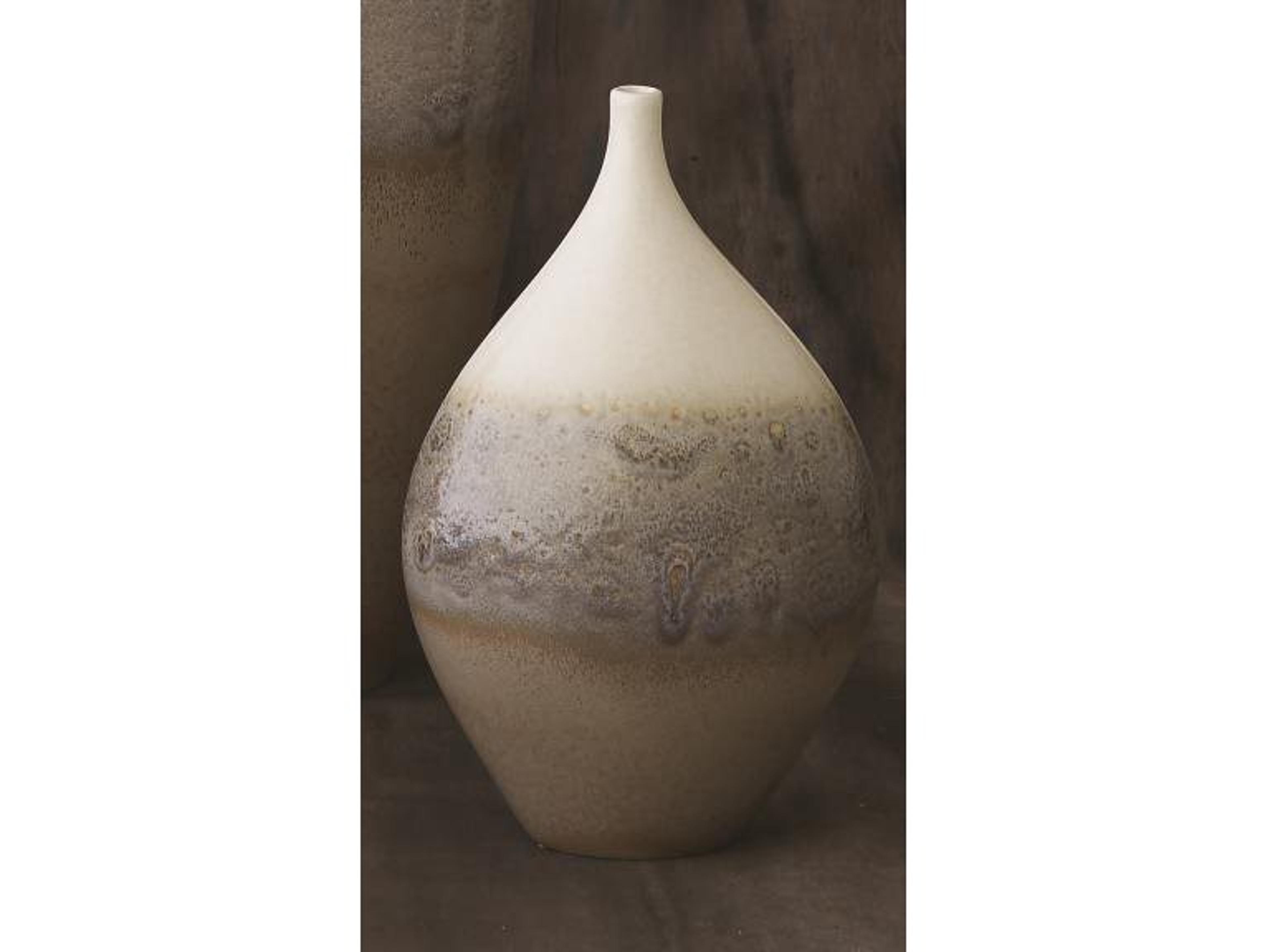 Rises Cream Small Wide Vase