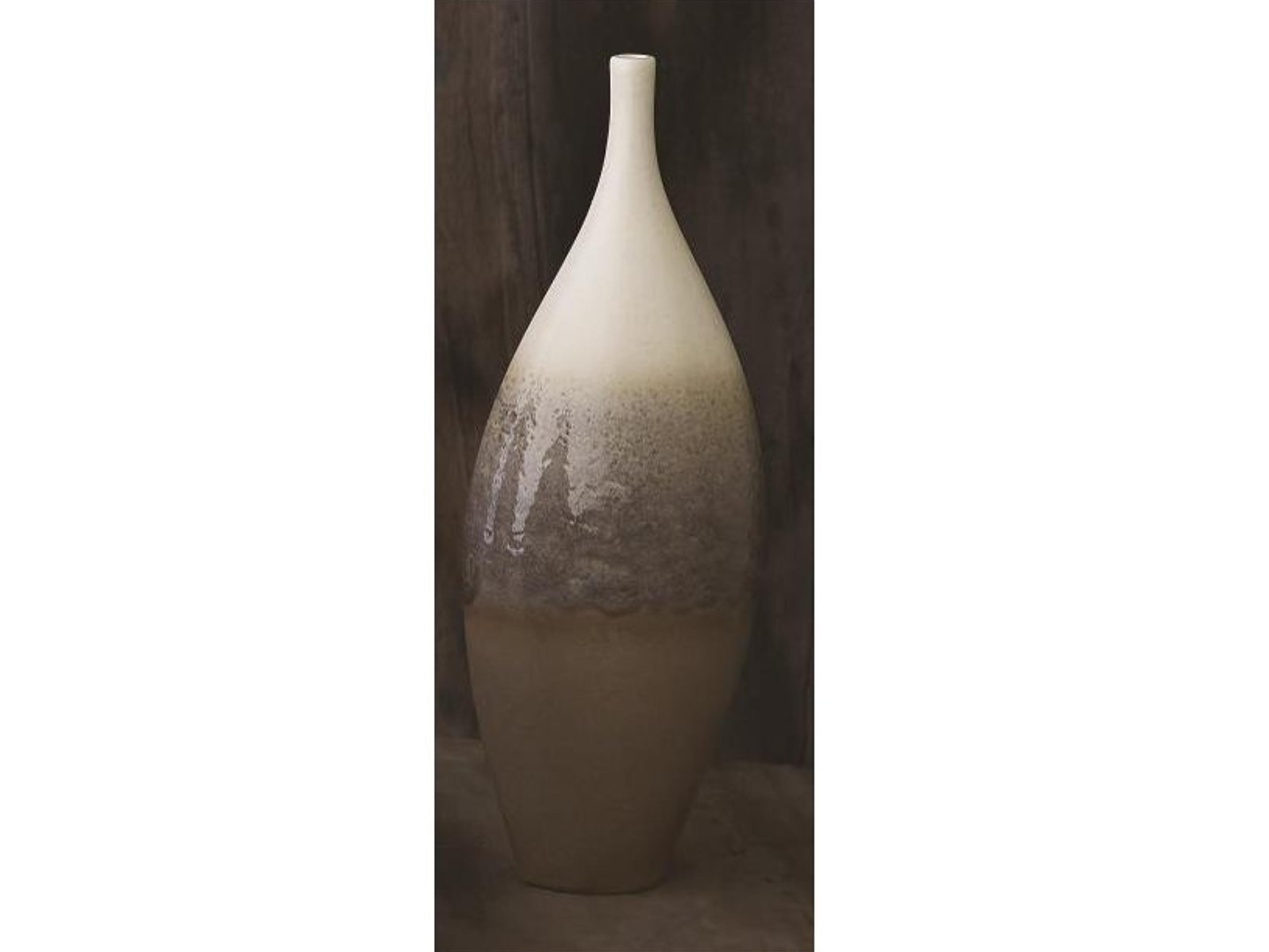 Global Views Rises Cream Small Tall Vase