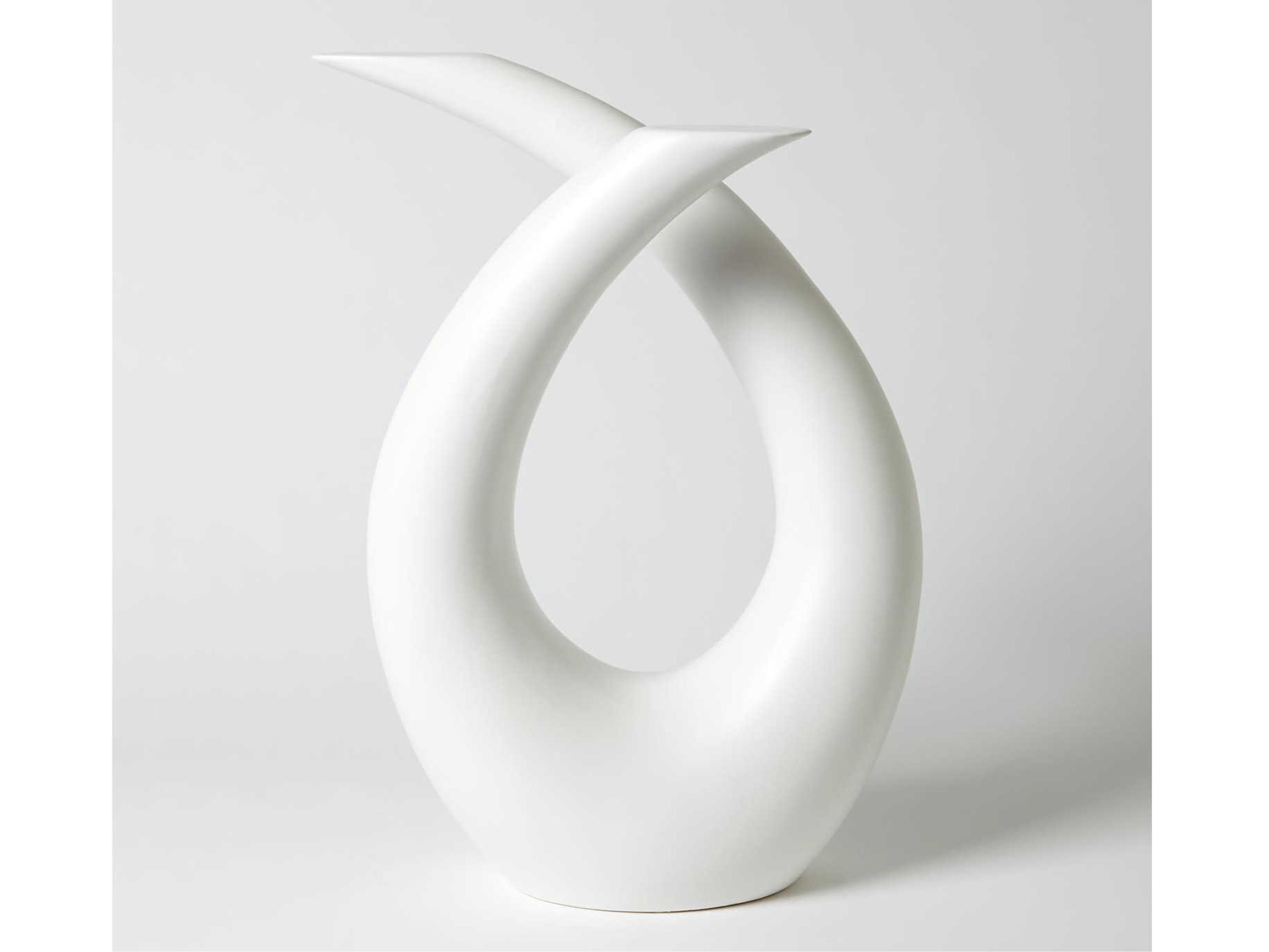 Matte White Loop Sculpture
