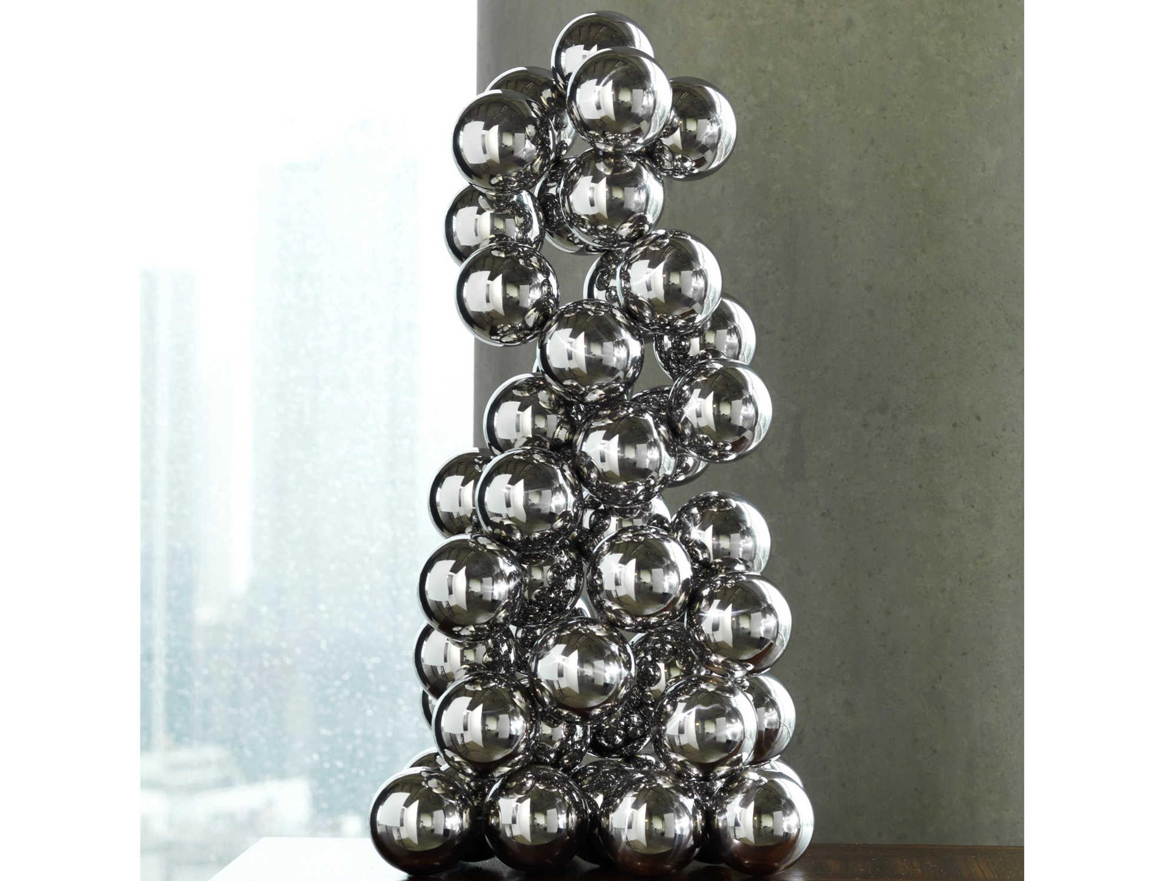 Global Views Sphere Nickel Sculpture