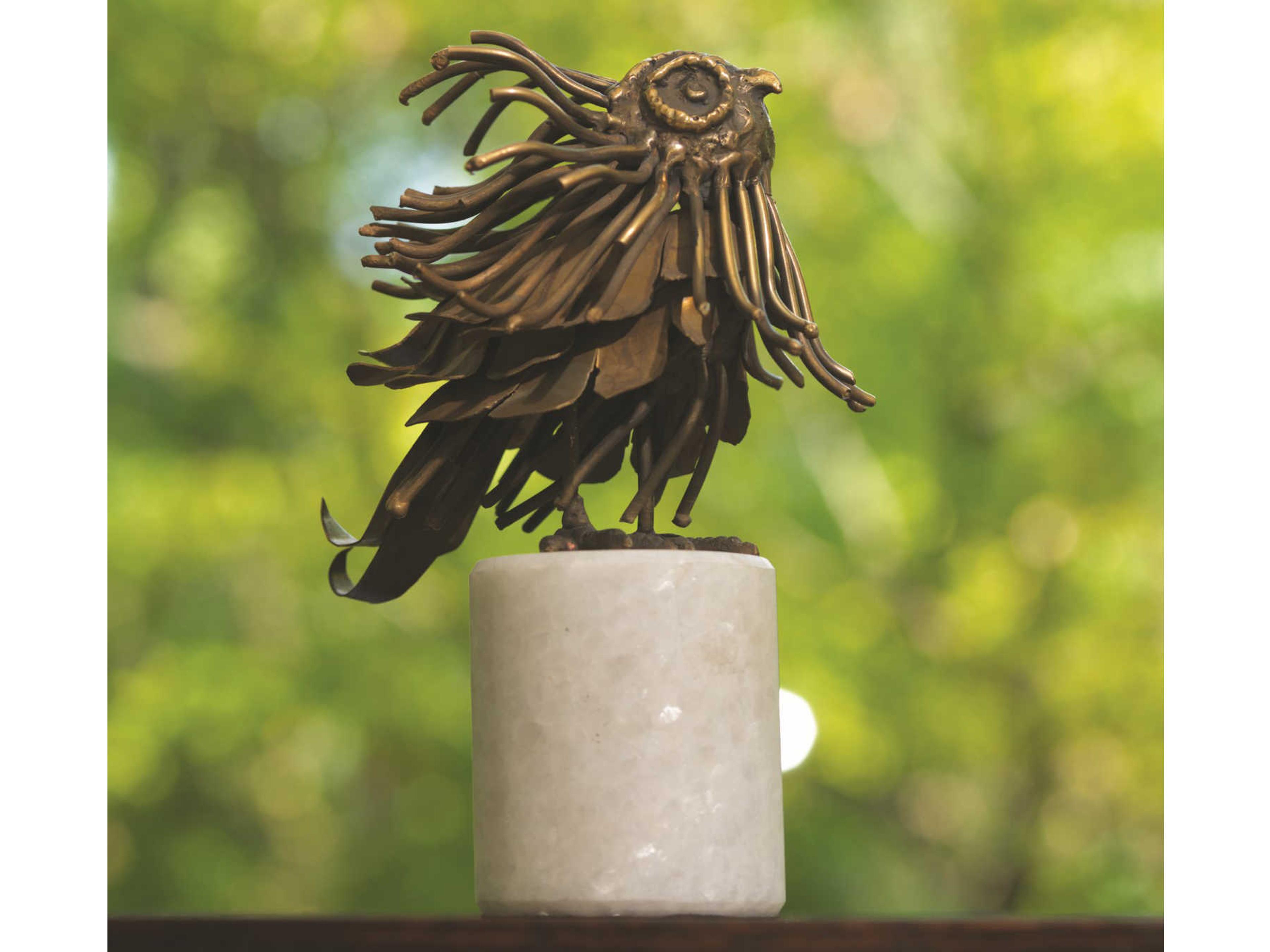 Global Views Brass Mod Owl Sculpture