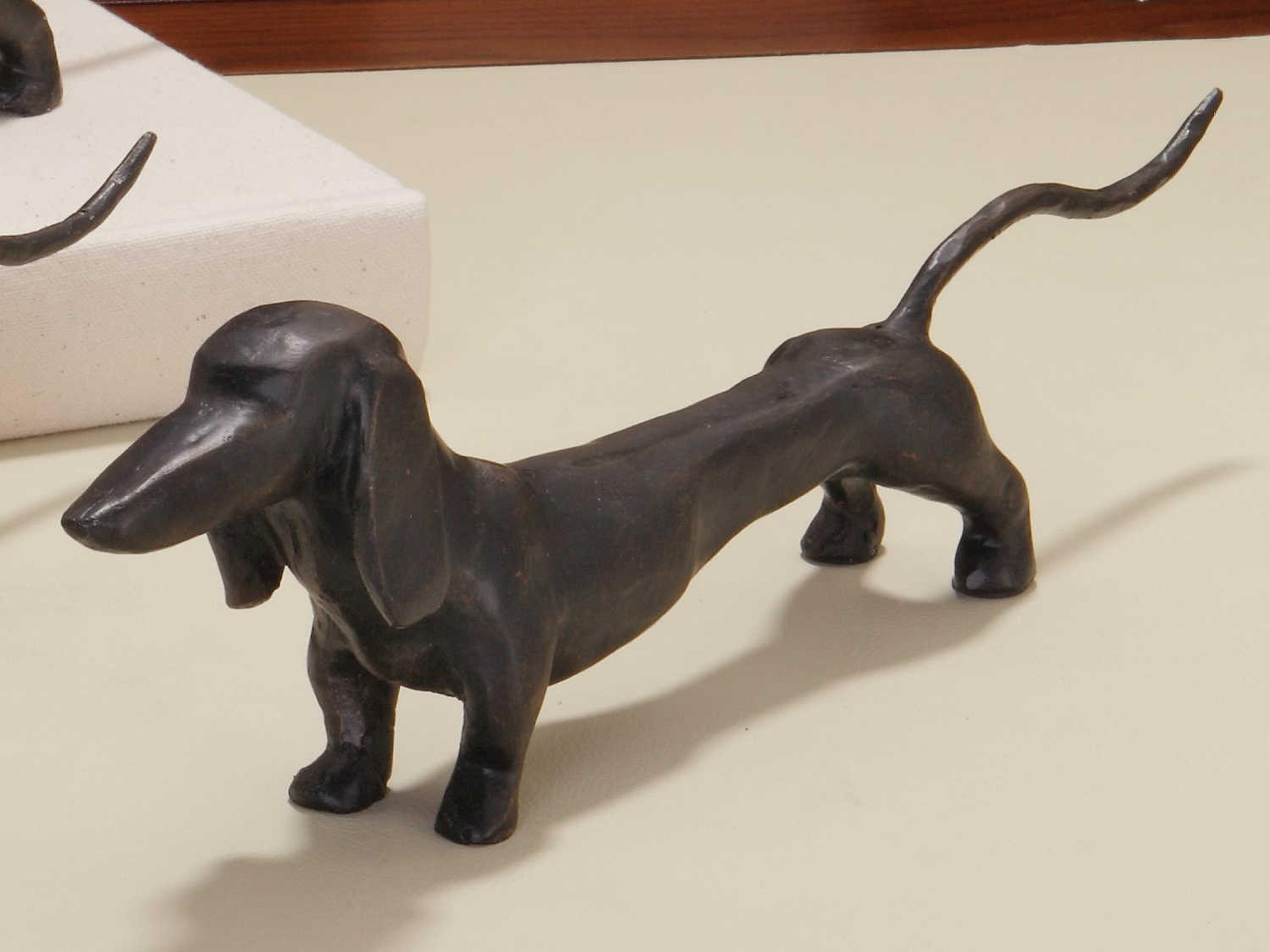 Dachshund Hound Sculpture in Bronze