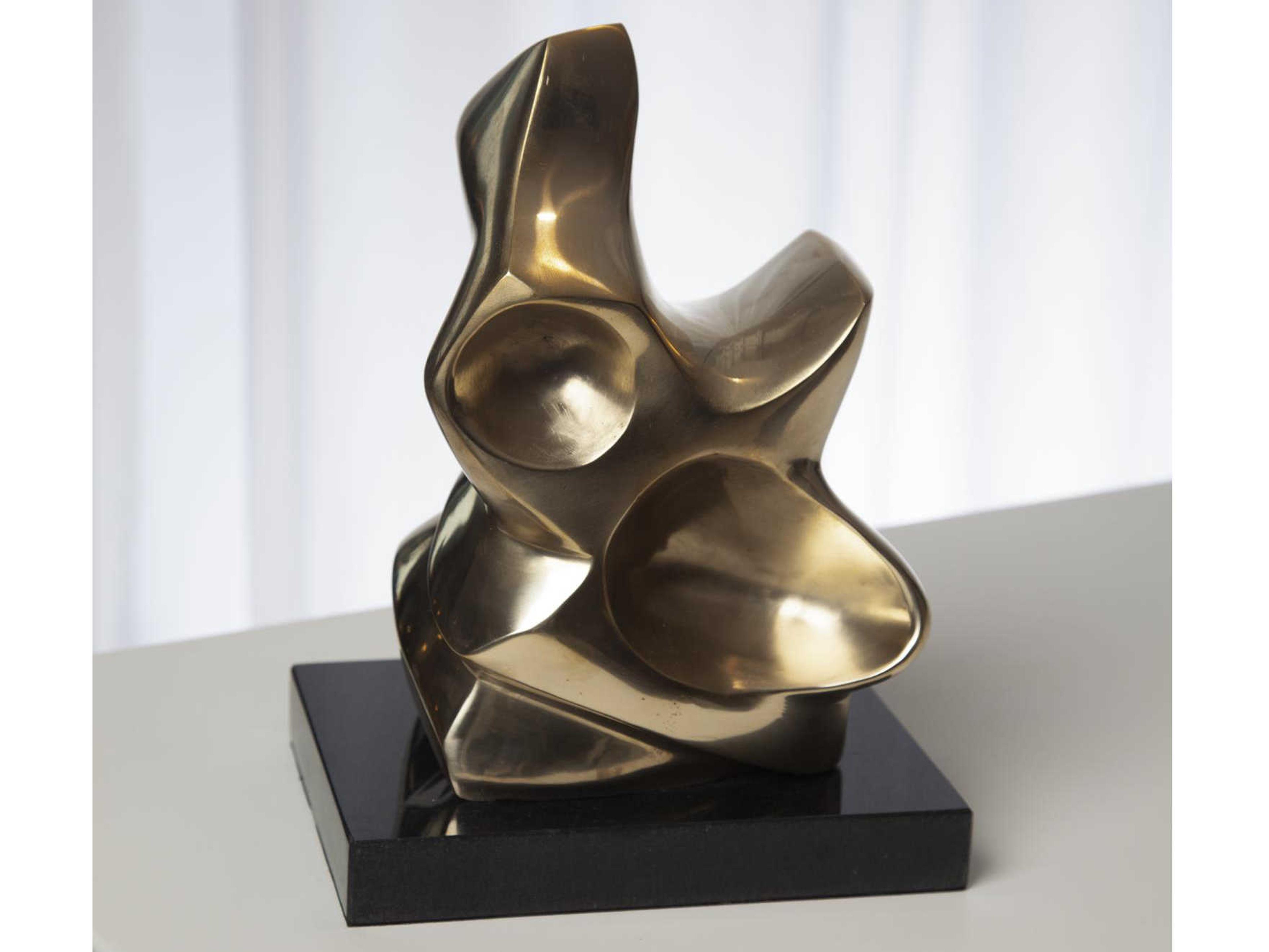 Abstract Figural Large Brass Sculpture