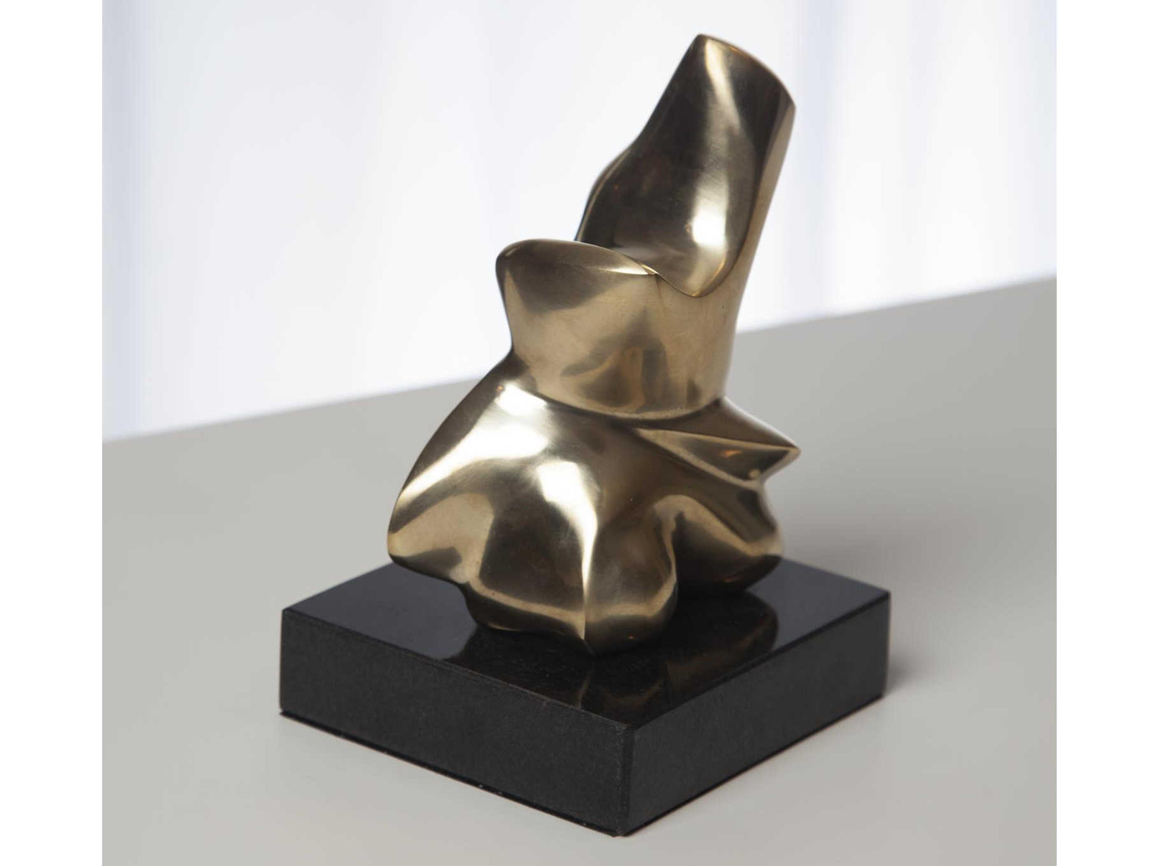 Global Views Abstract Figural Small Brass Sculpture