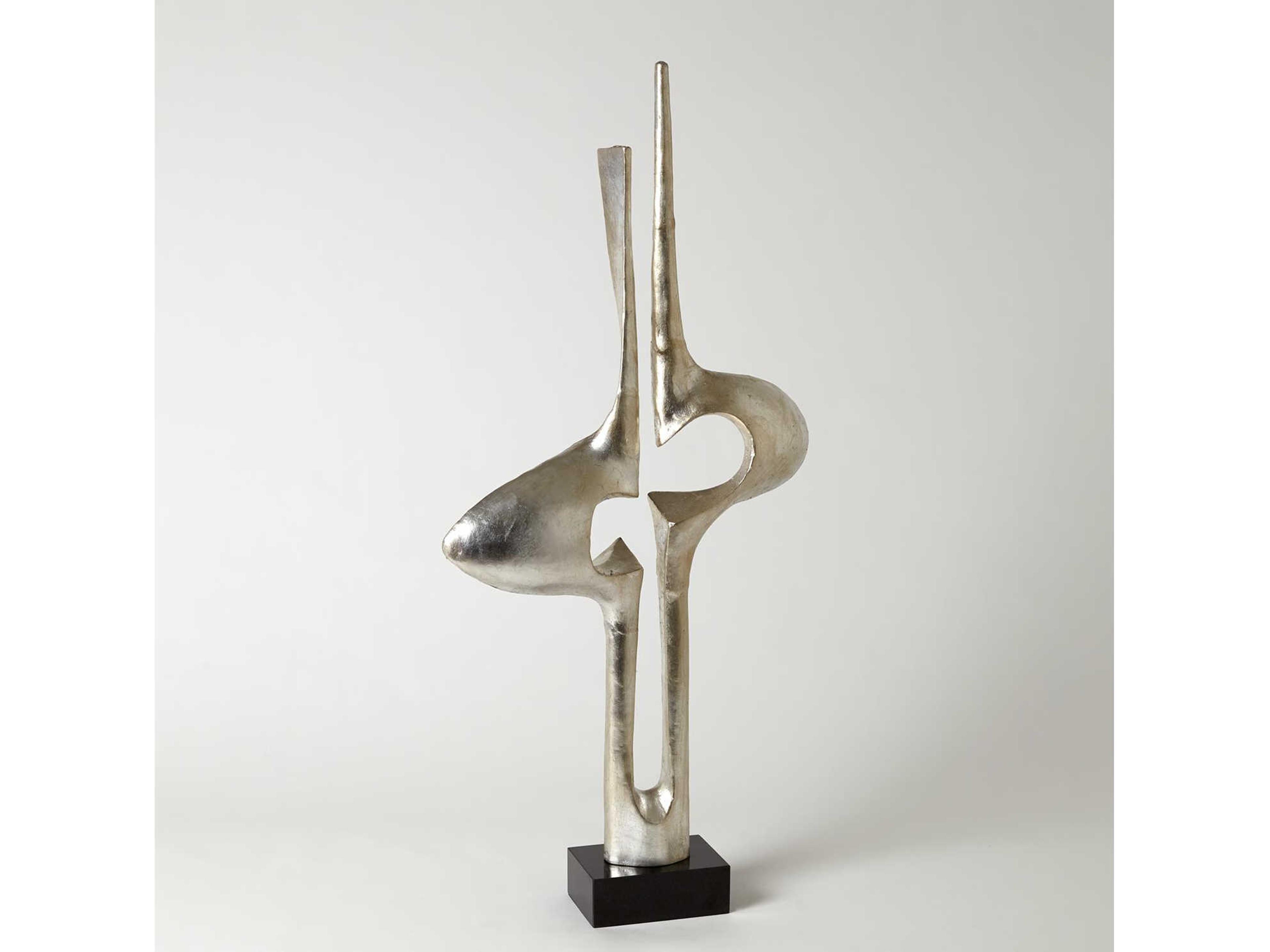 Global Views Brother and Sister Silver Sculpture