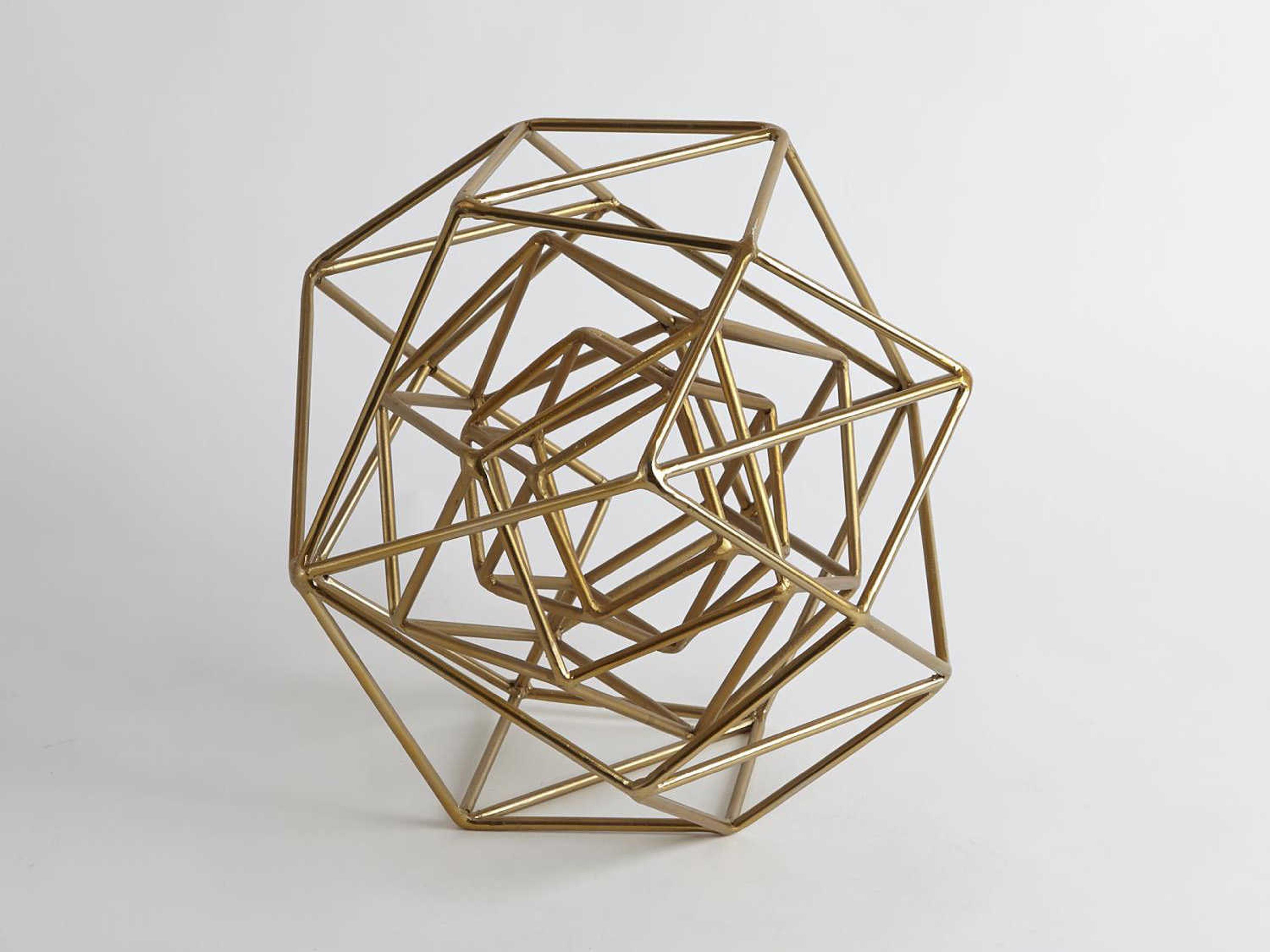 Global Views Geo Gold Medium Sculpture