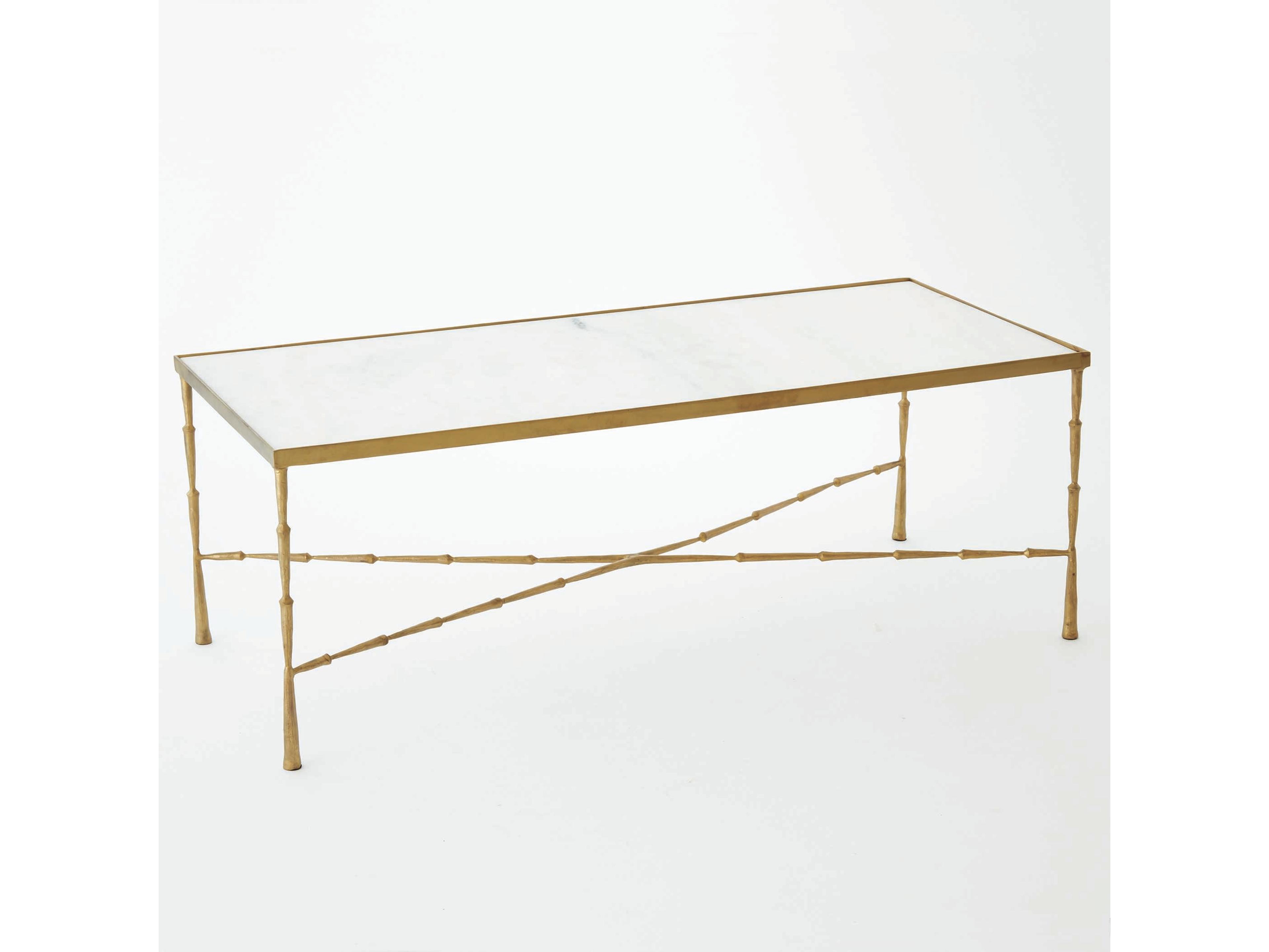 Spike Rectangular Marble Coffee Table