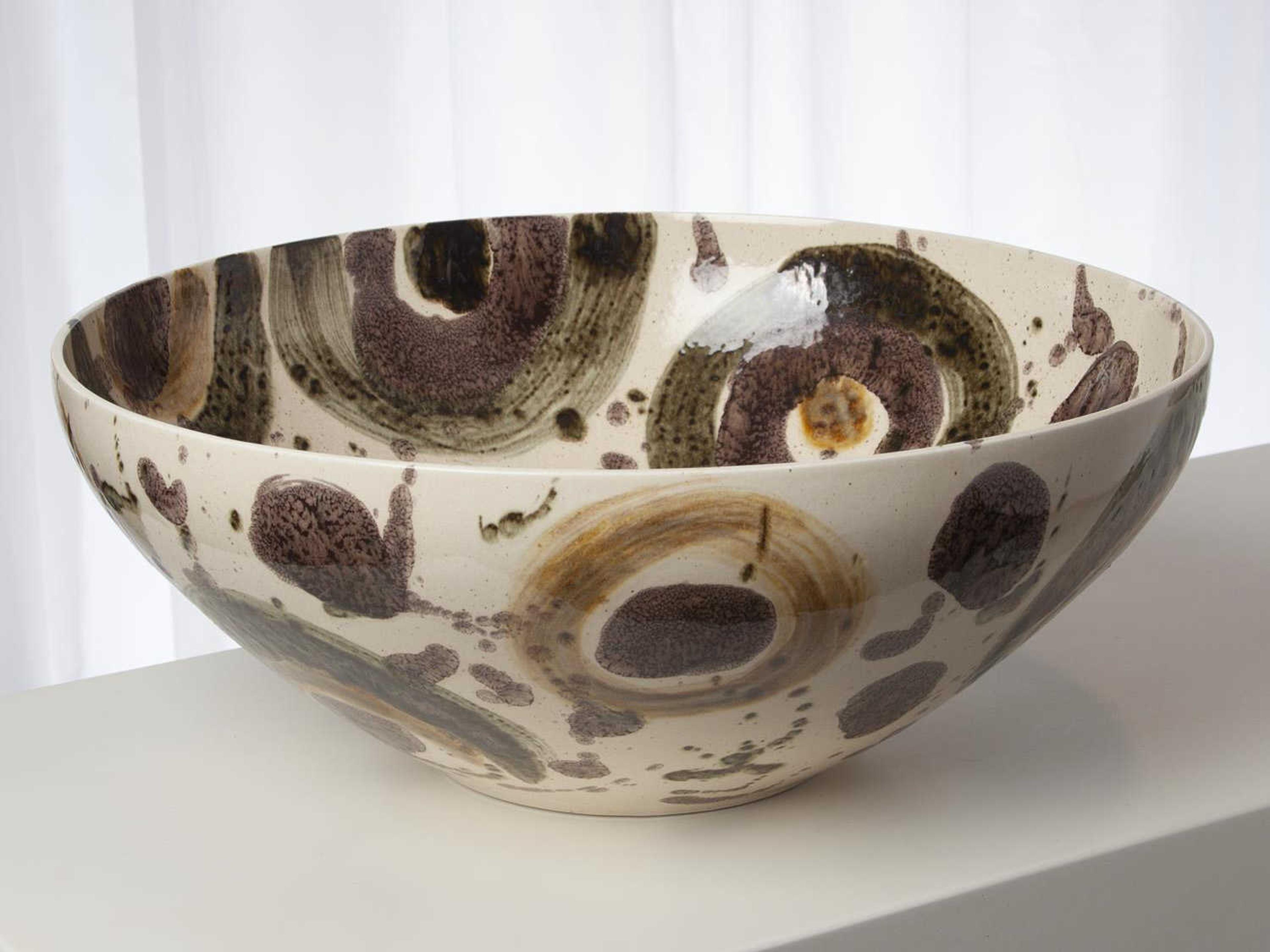 Global Views Spots Earthtone Decorative Bowl