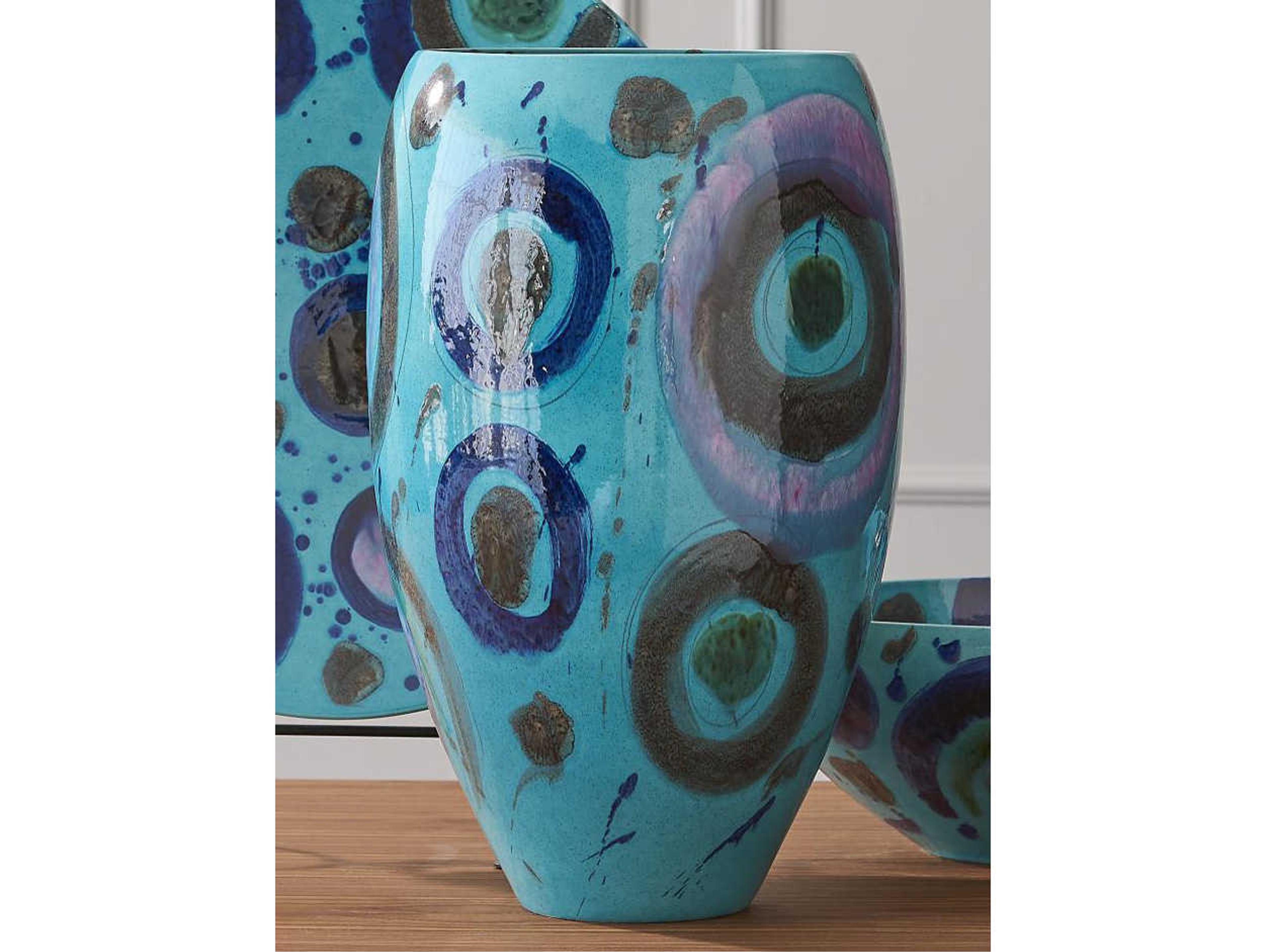Spots Blue Vase