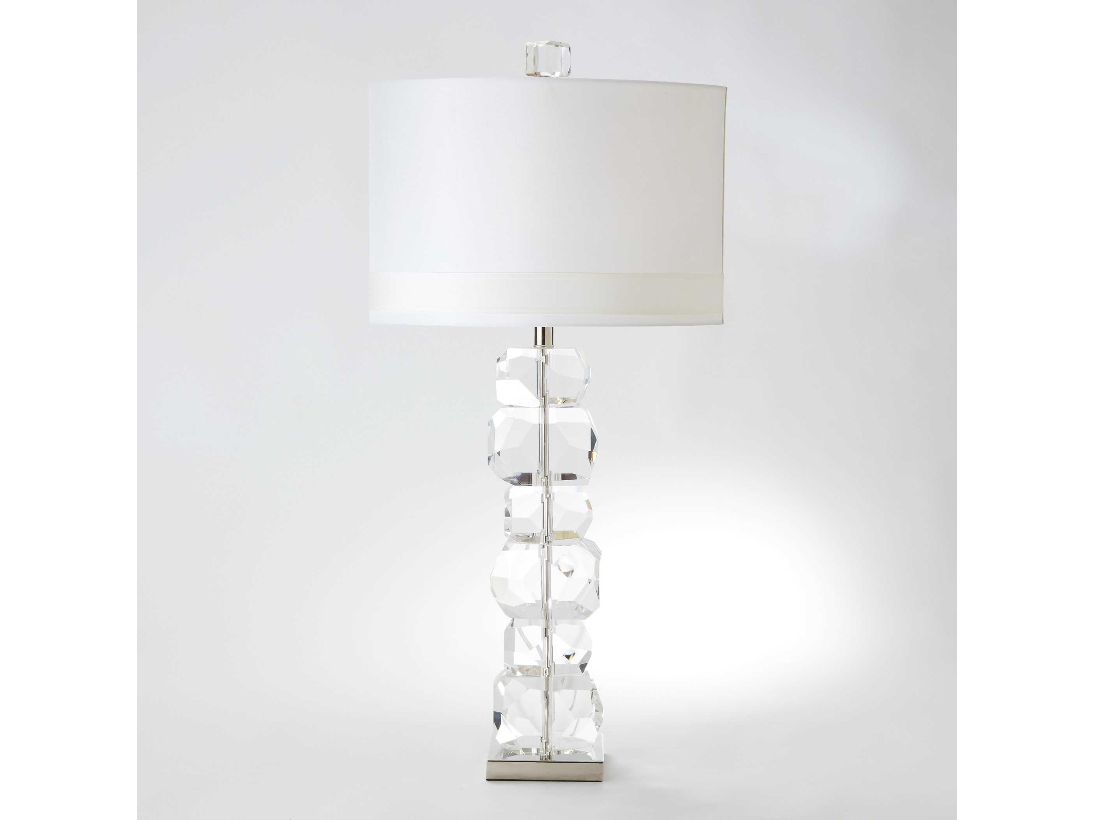 Stacked Gemstone Tall Crystal Clear Buffet Lamp