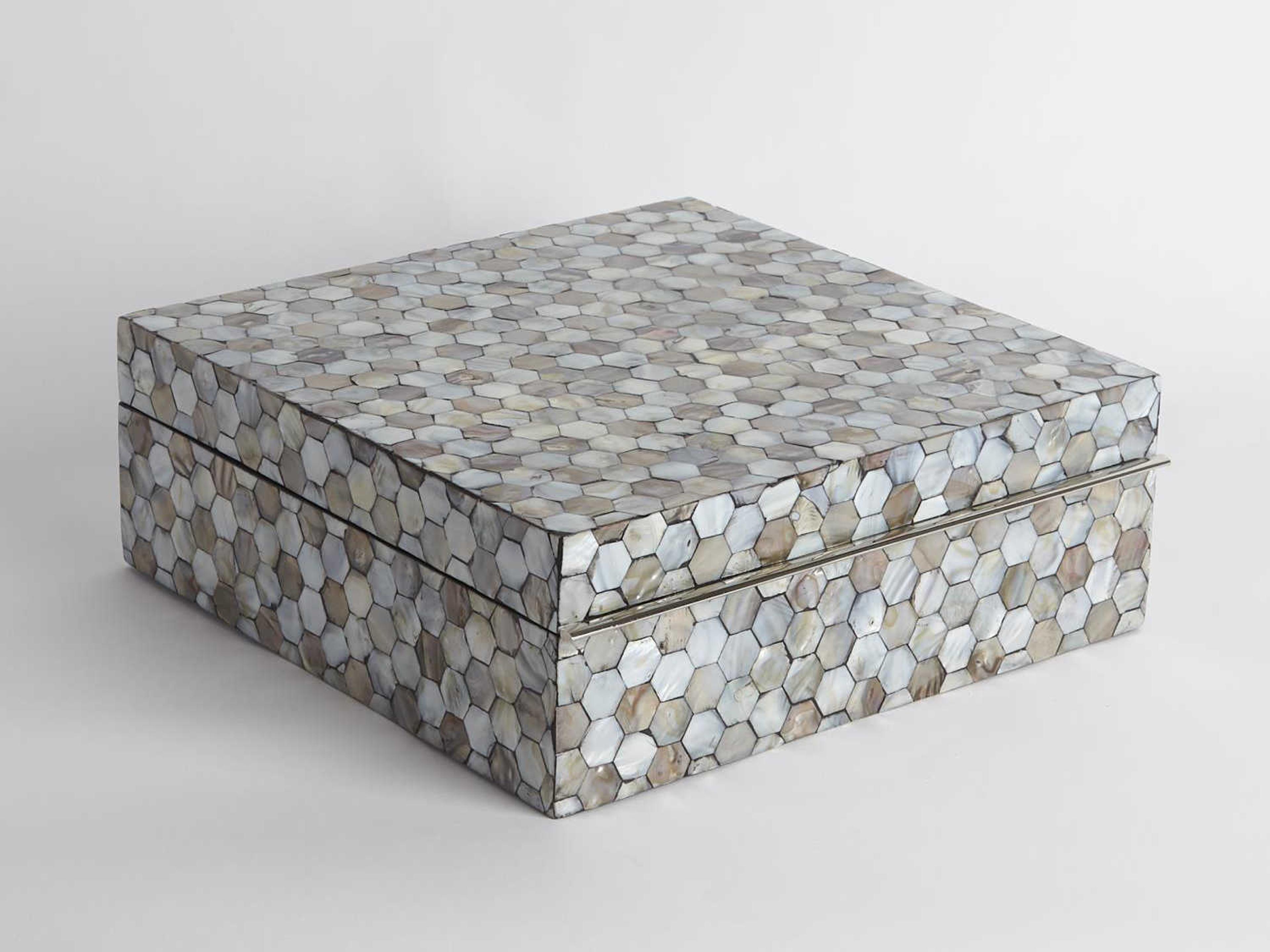 Global Views Mother Of Pearl Large Storage Case