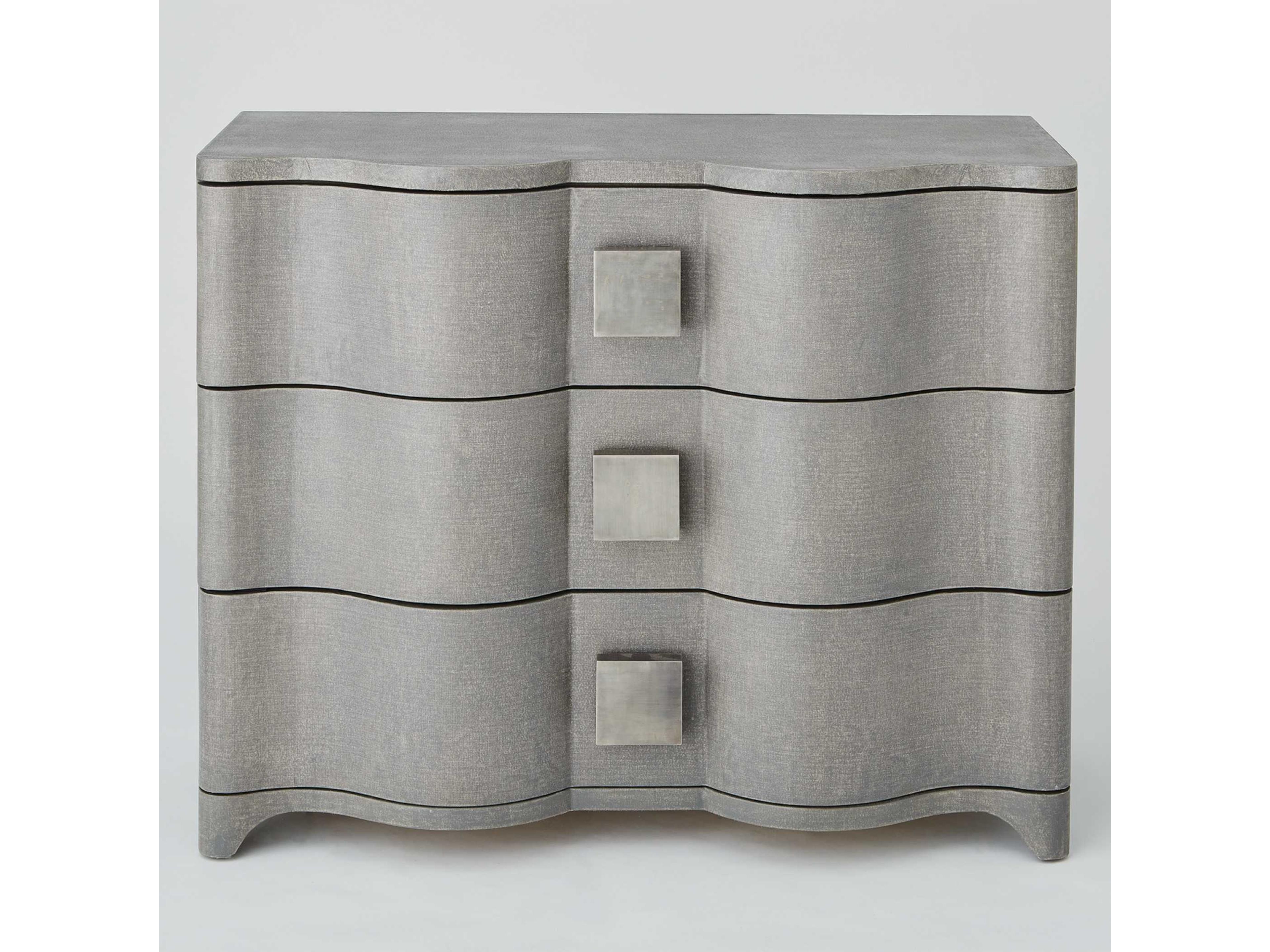 Toile 3-Drawers Gray Oak Wood Accent Chest