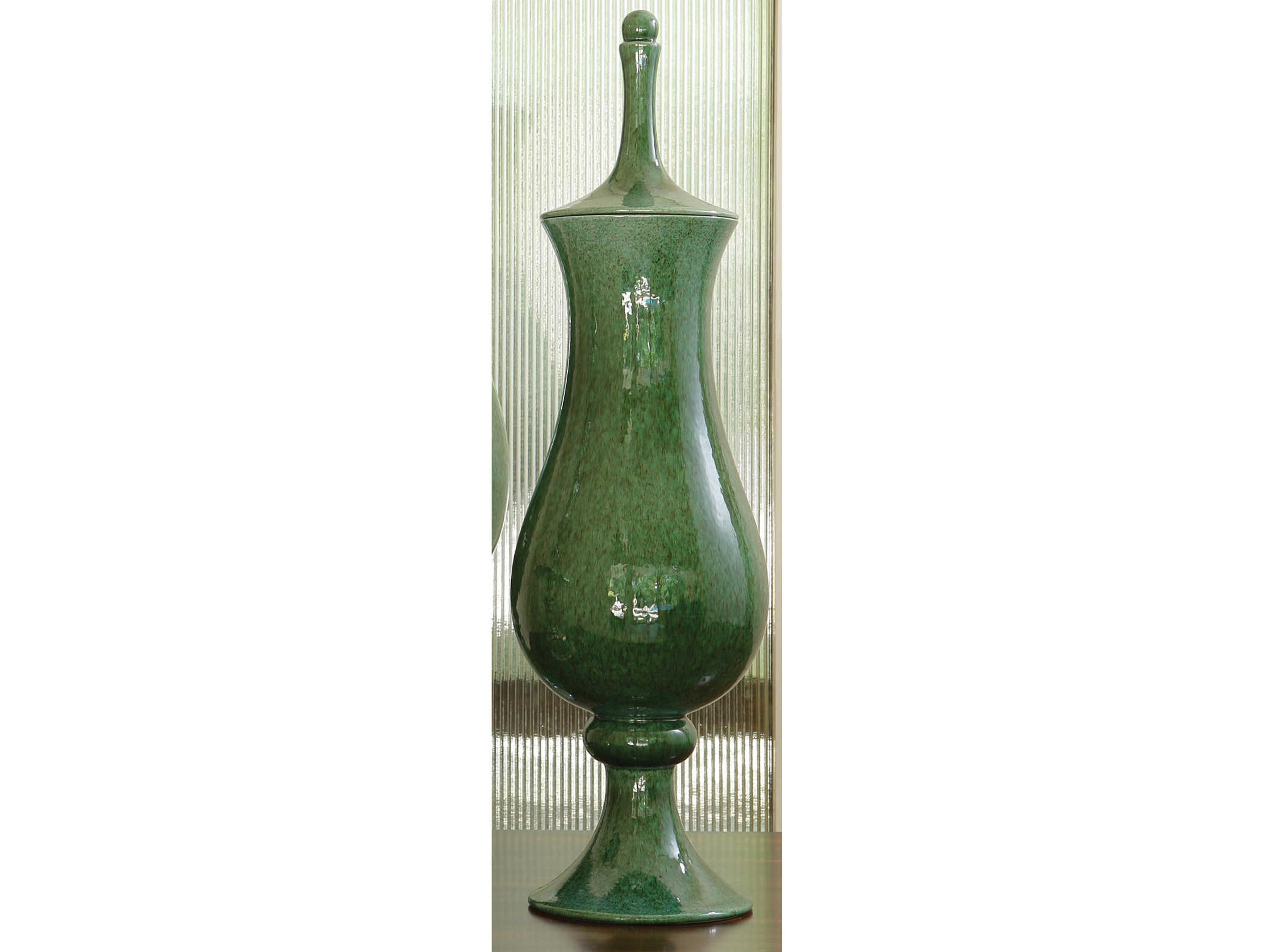 Global Views Small Emerald Tower Jar