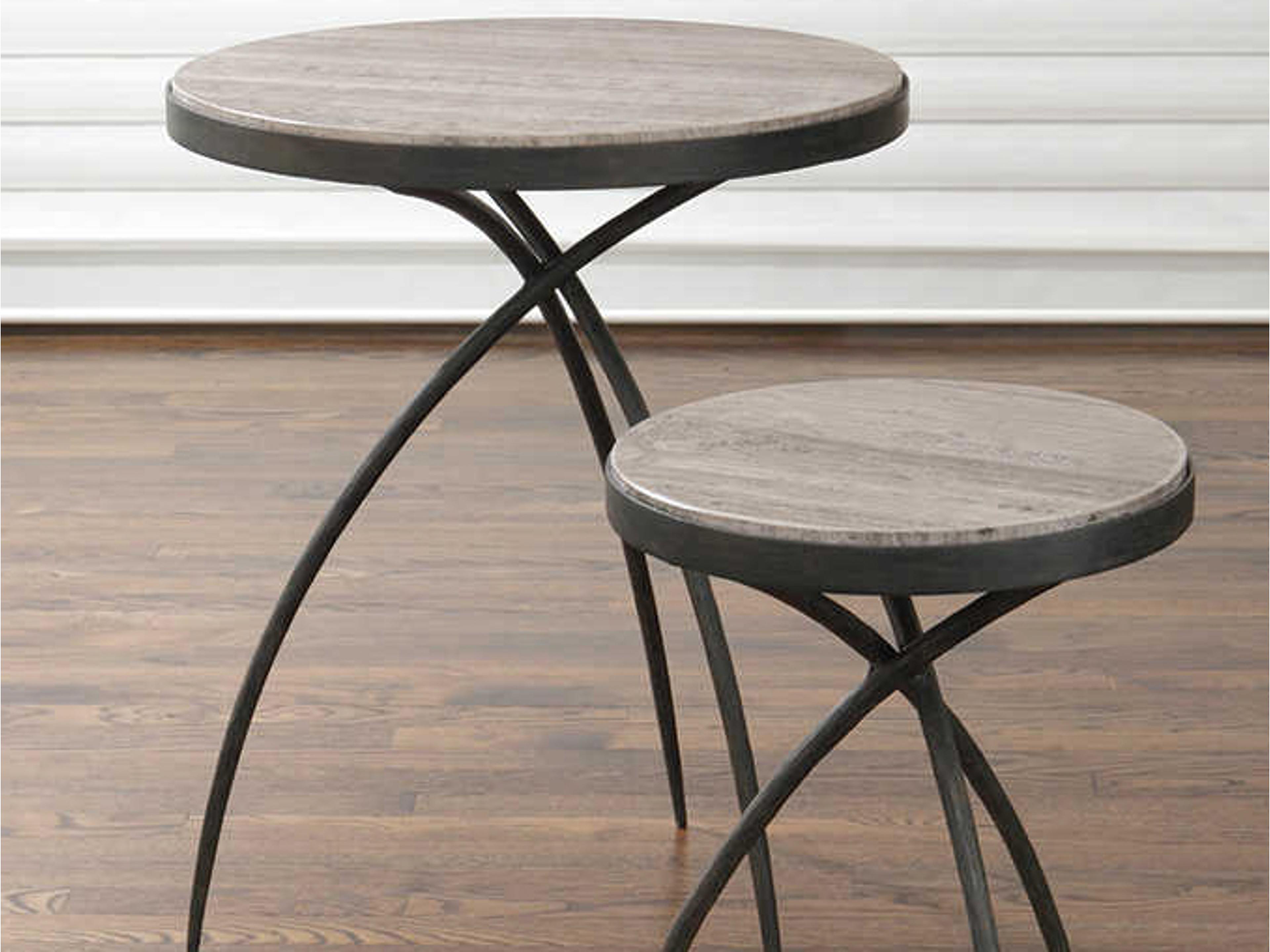 Global Views Tripod Round Marble End Table